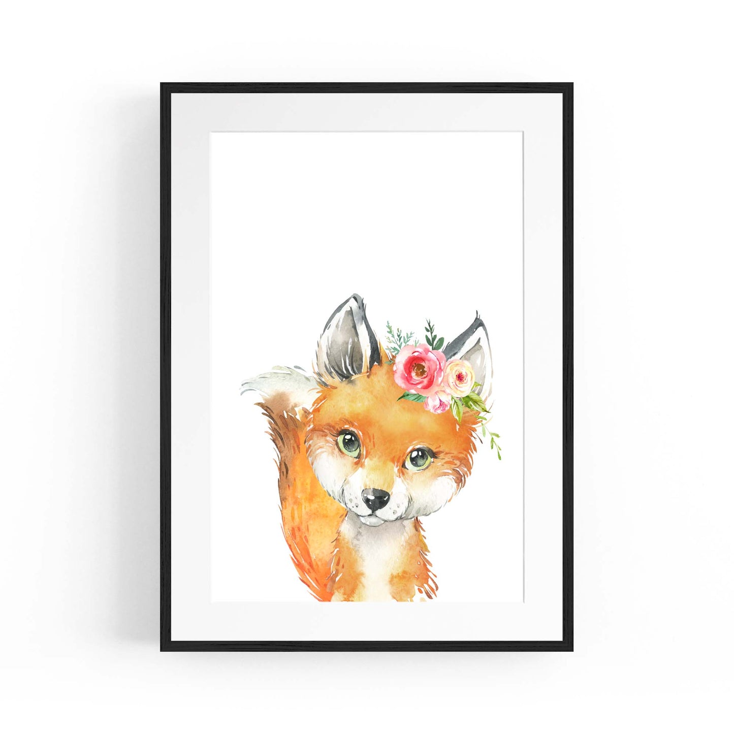 Cute Baby Fox Nursery Animal Gift Wall Art - The Affordable Art Company