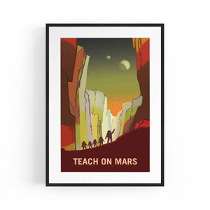 Retro Mars NASA Boys Bedroom Science Wall Art - The Affordable Art Company