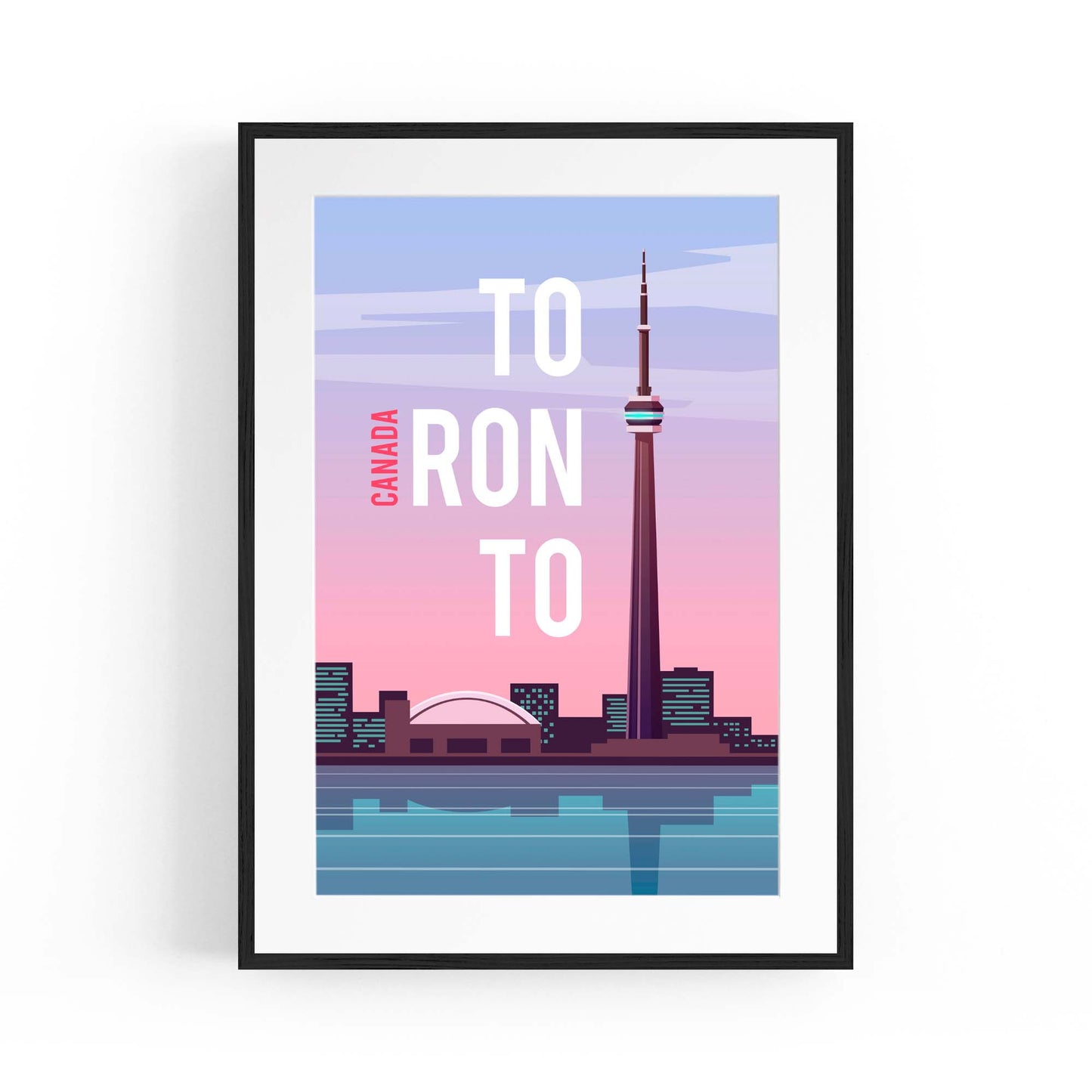 Retro Toronto Canada Vintage Travel Wall Art - The Affordable Art Company