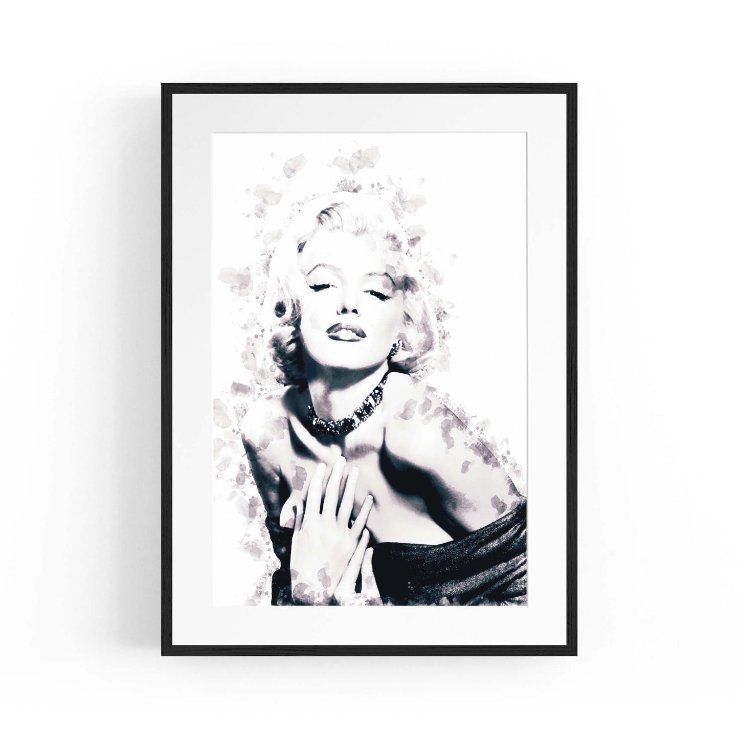 Marilyn Monroe Minimal Black Ink Fashion Wall Art #2 - The Affordable Art Company