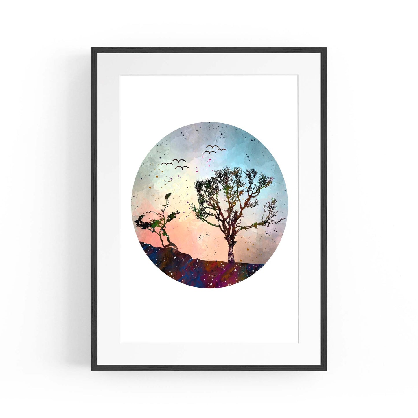 Scandi Circle Landscape Kitchen Minimal Wall Art #3 - The Affordable Art Company