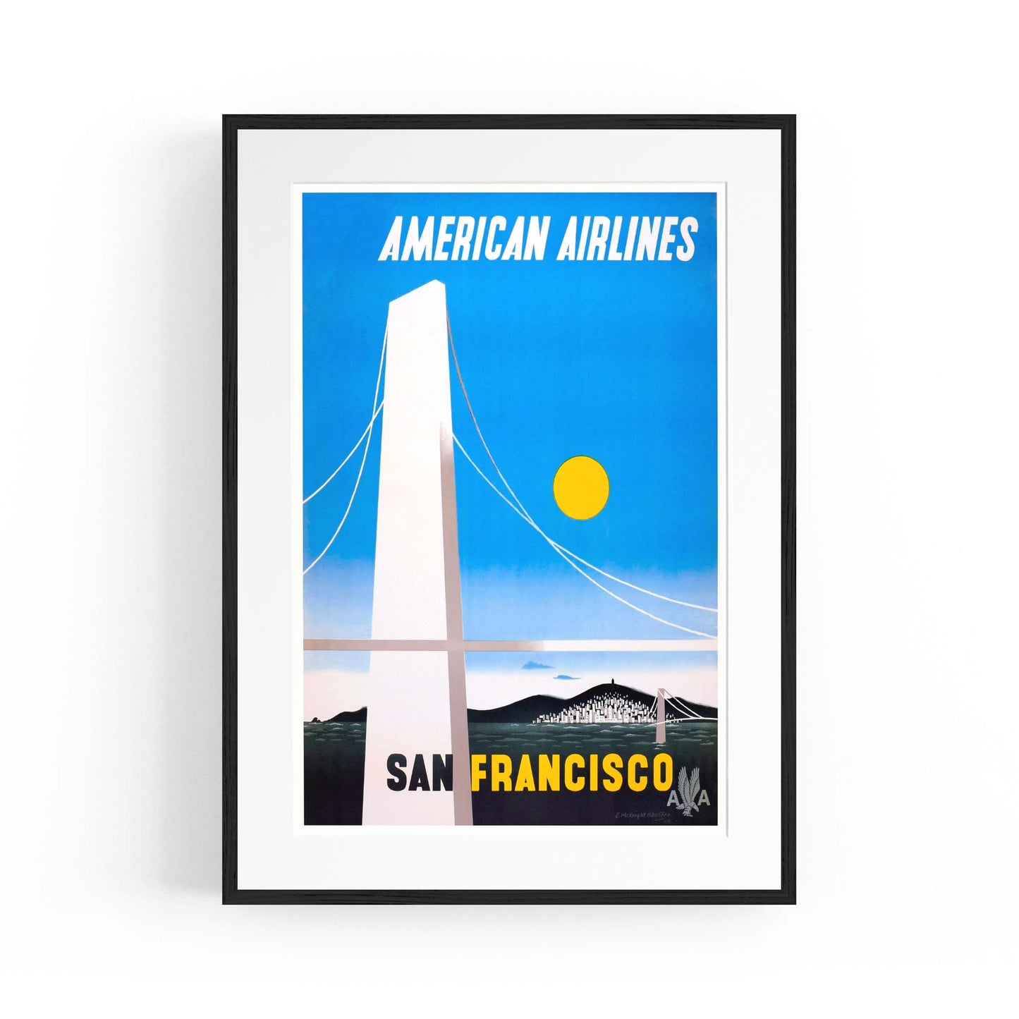 American Airlines - San Francisco Vintage Wall Art - The Affordable Art Company