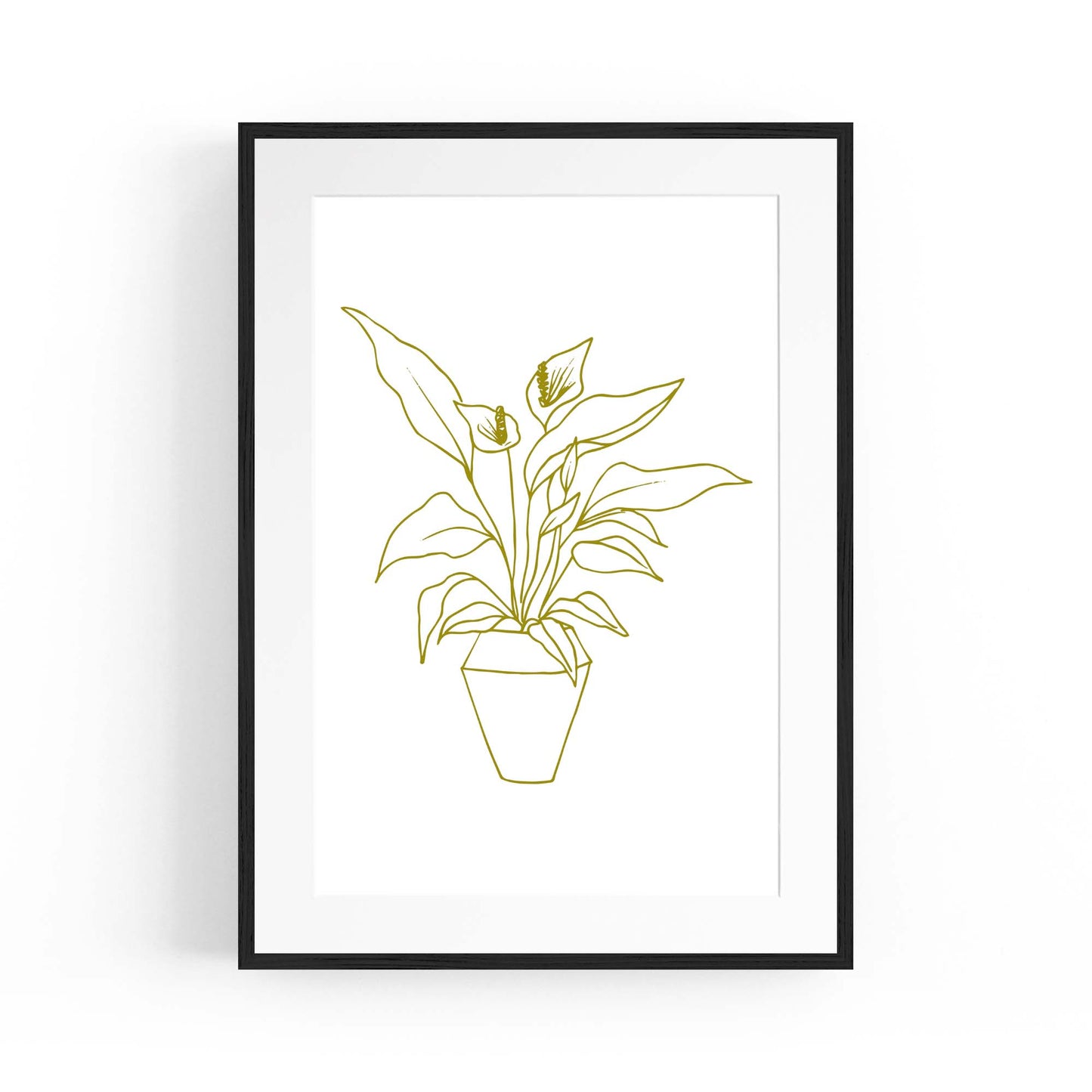 Abstract House Plant Minimal Living Room Wall Art #33 - The Affordable Art Company