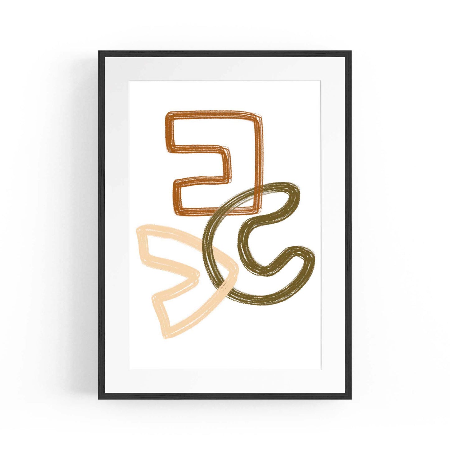 Flower Minimal Abstract Floral Wall Art - The Affordable Art Company