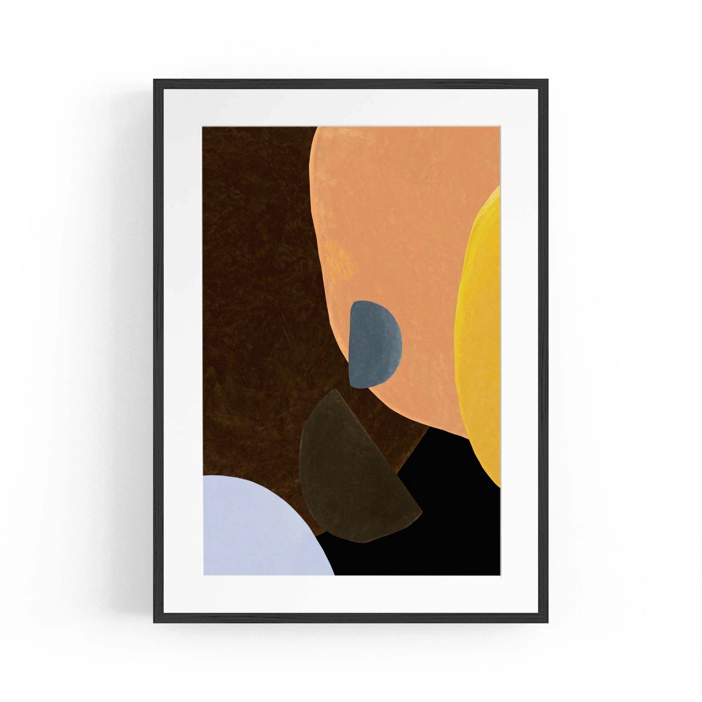 Dark Minimal Abstract Modern Painting Wall Art #3 - The Affordable Art Company