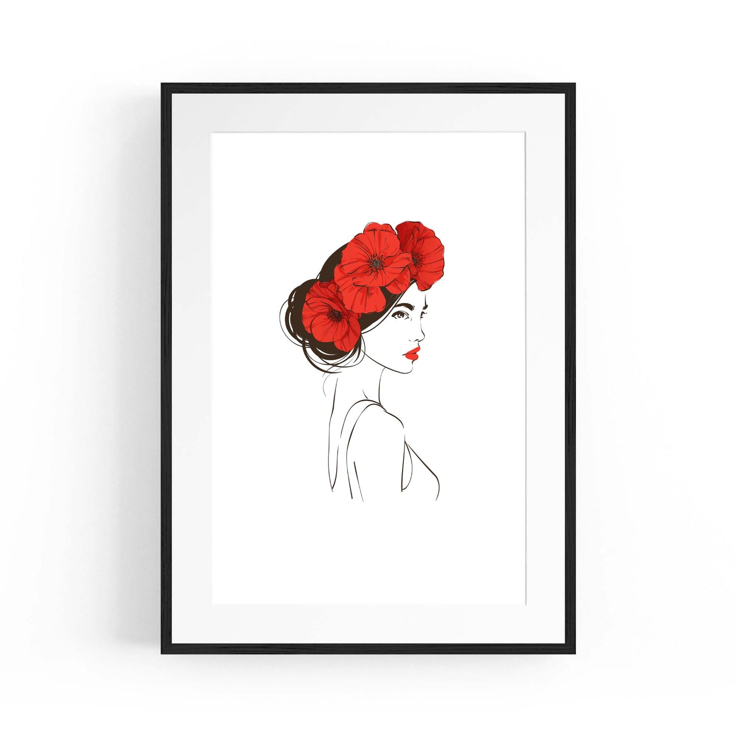Cute Girl Minimal Fashion Bedroom Wall Art #1 - The Affordable Art Company