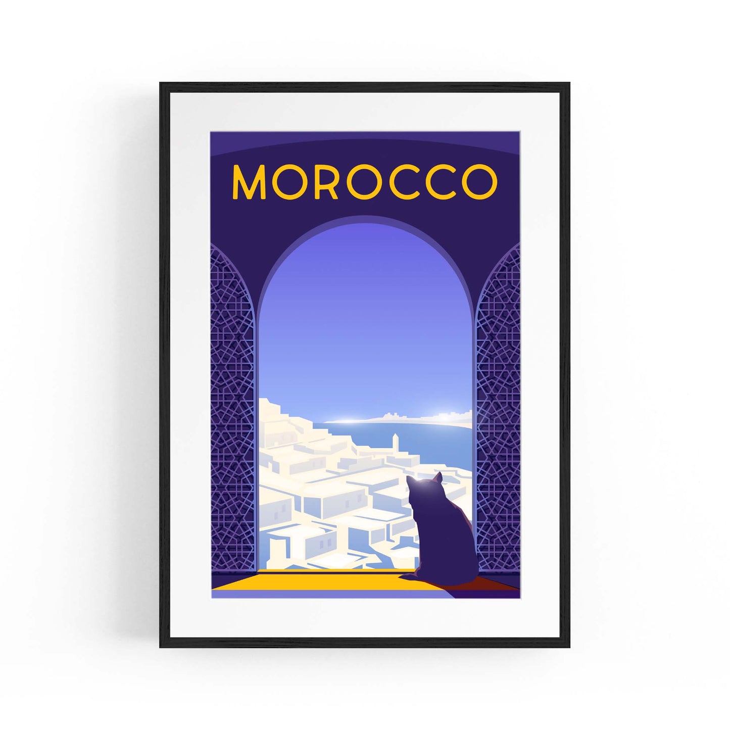 Retro Morocco Africa Travel Vintage Wall Art - The Affordable Art Company