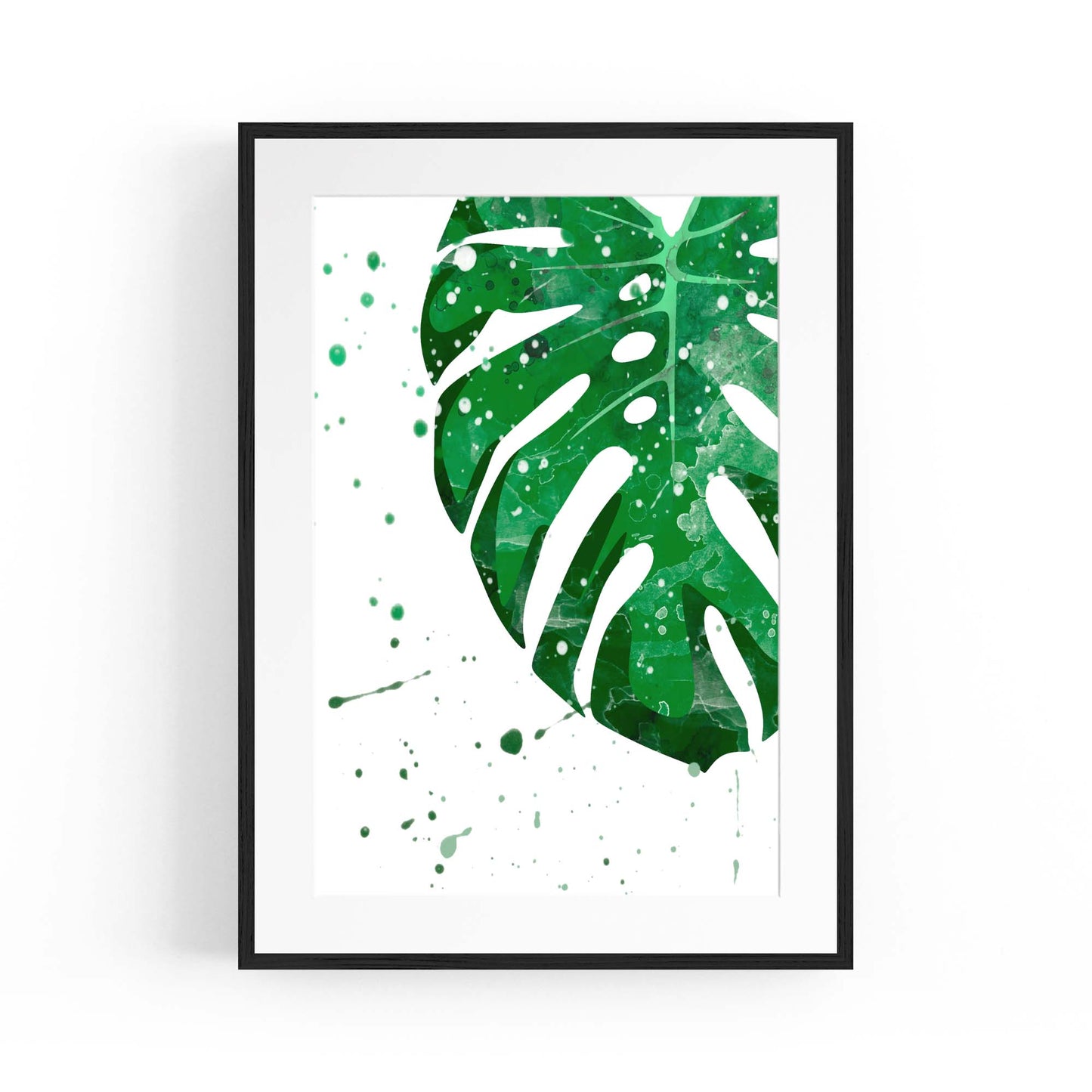 Palm Leaf Tropical Green Minimal Wall Art #5 - The Affordable Art Company