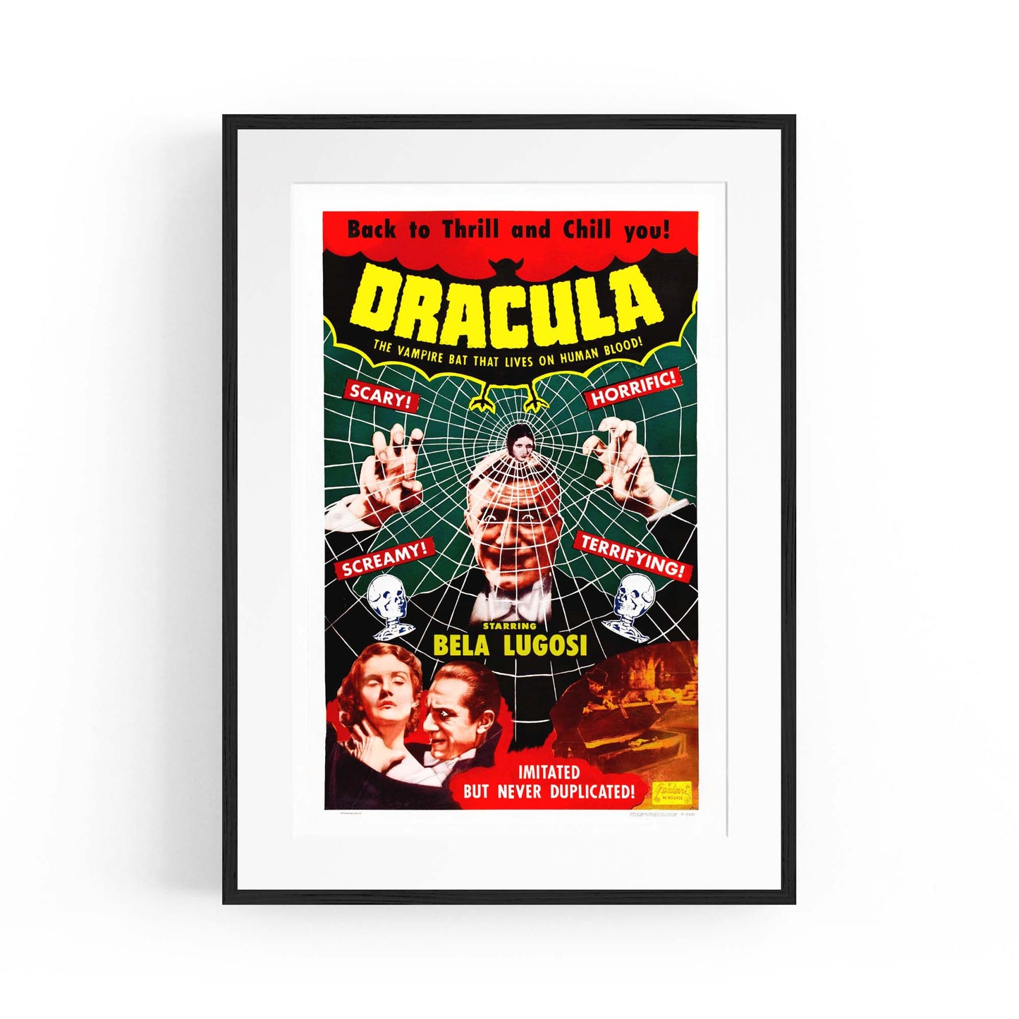 Dracula Movie Vintage Advert Hollywood Wall Art - The Affordable Art Company