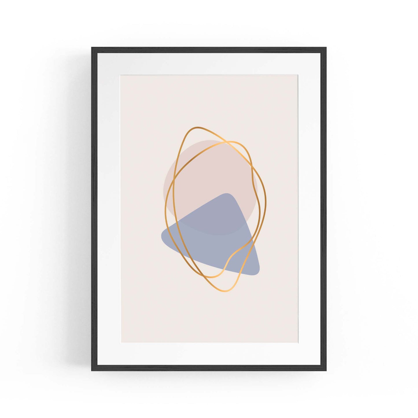 Pale Abstract Shapes Wall Art #7 - The Affordable Art Company