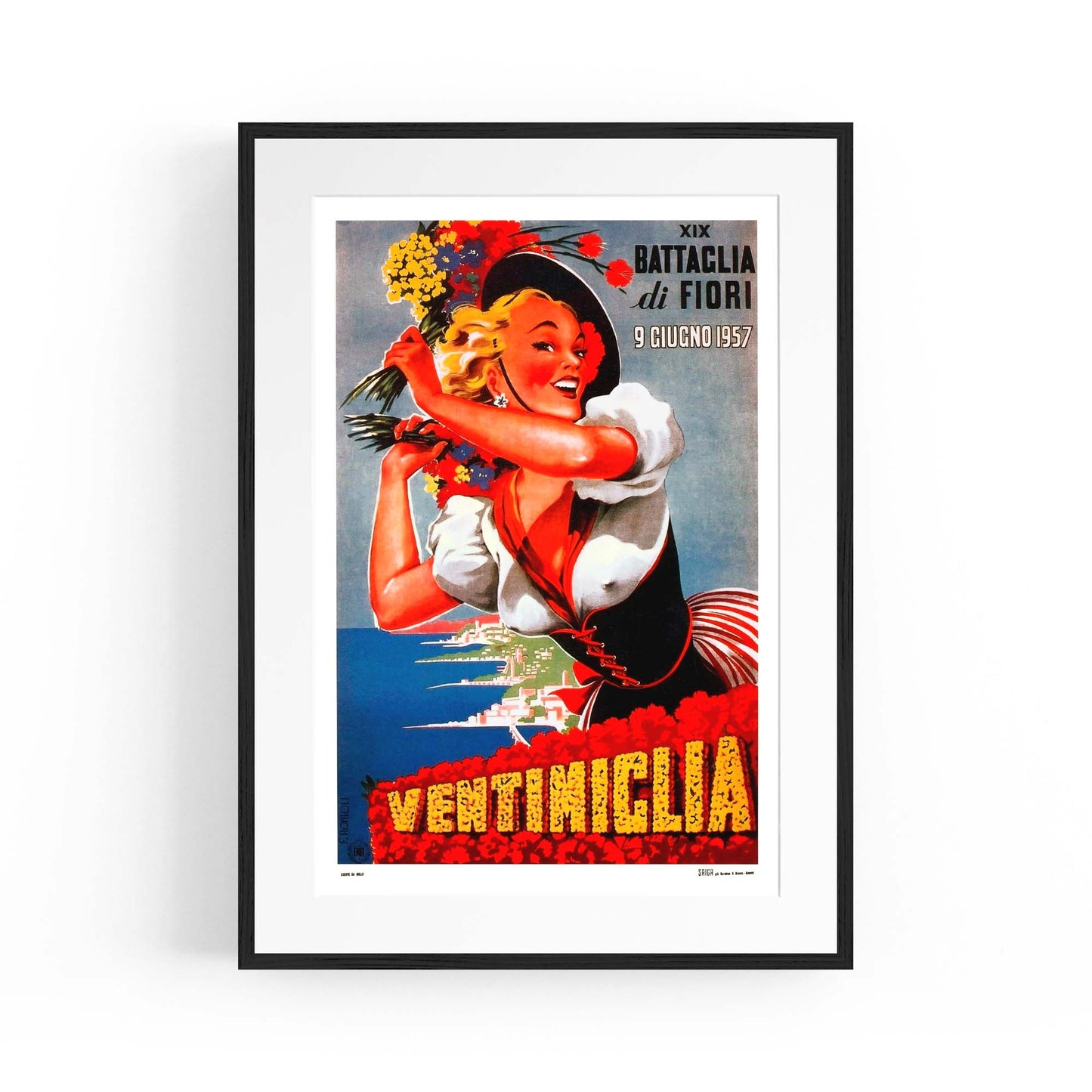 Ventimiglia Italian Vintage Advert Wall Art - The Affordable Art Company