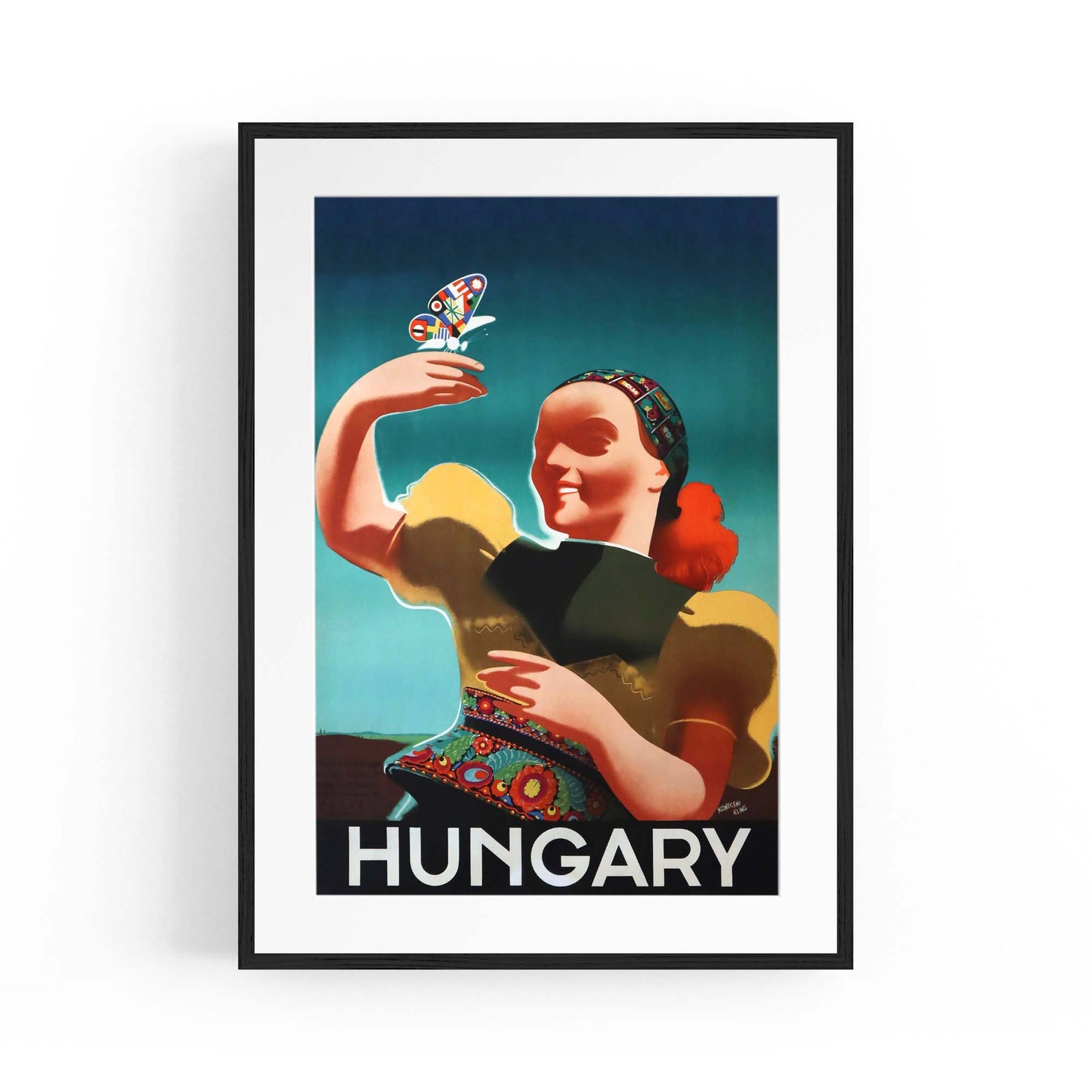 Hungary Vintage Travel Advert Wall Art - The Affordable Art Company