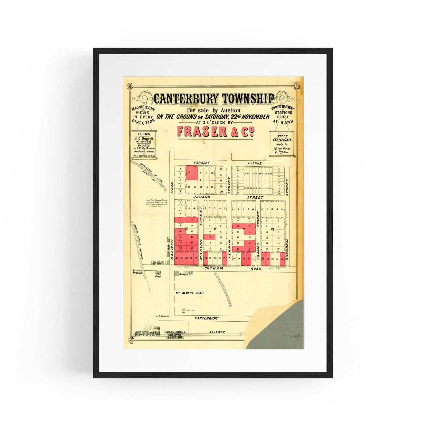 Canterbury Melborune Vintage Real Estate Advert Art #1 - The Affordable Art Company