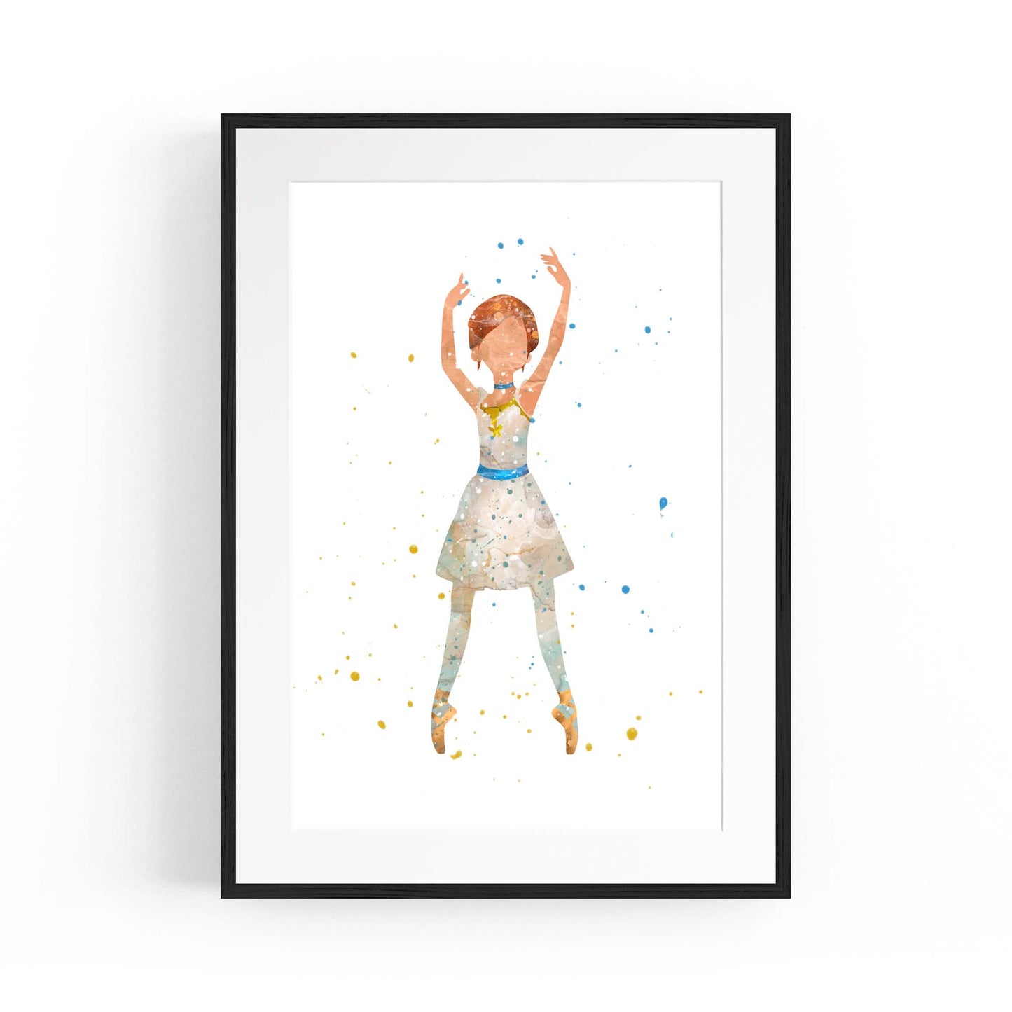 White Ballerina Girls Bedroom Ballet Wall Art #2 - The Affordable Art Company