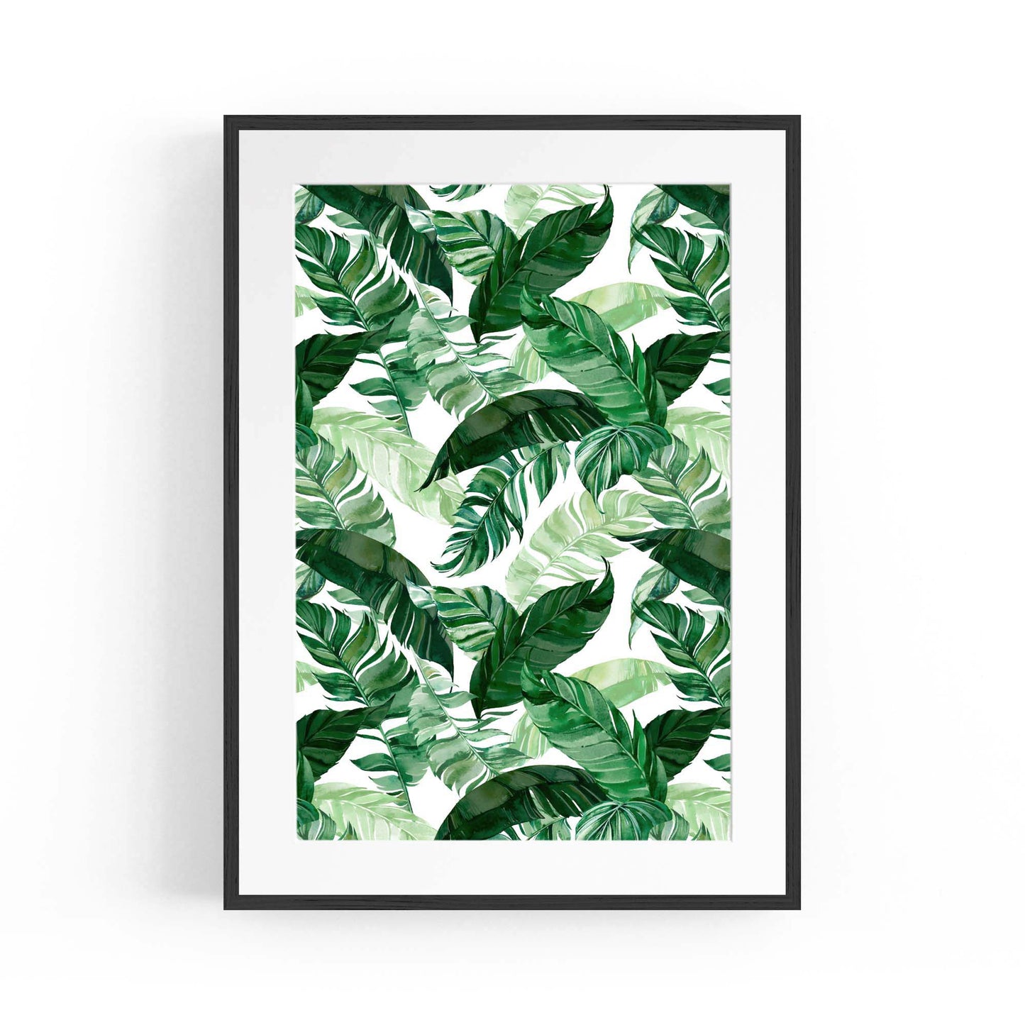 Tropical Leaf Pattern Green Plant Leaves Wall Art #1 - The Affordable Art Company