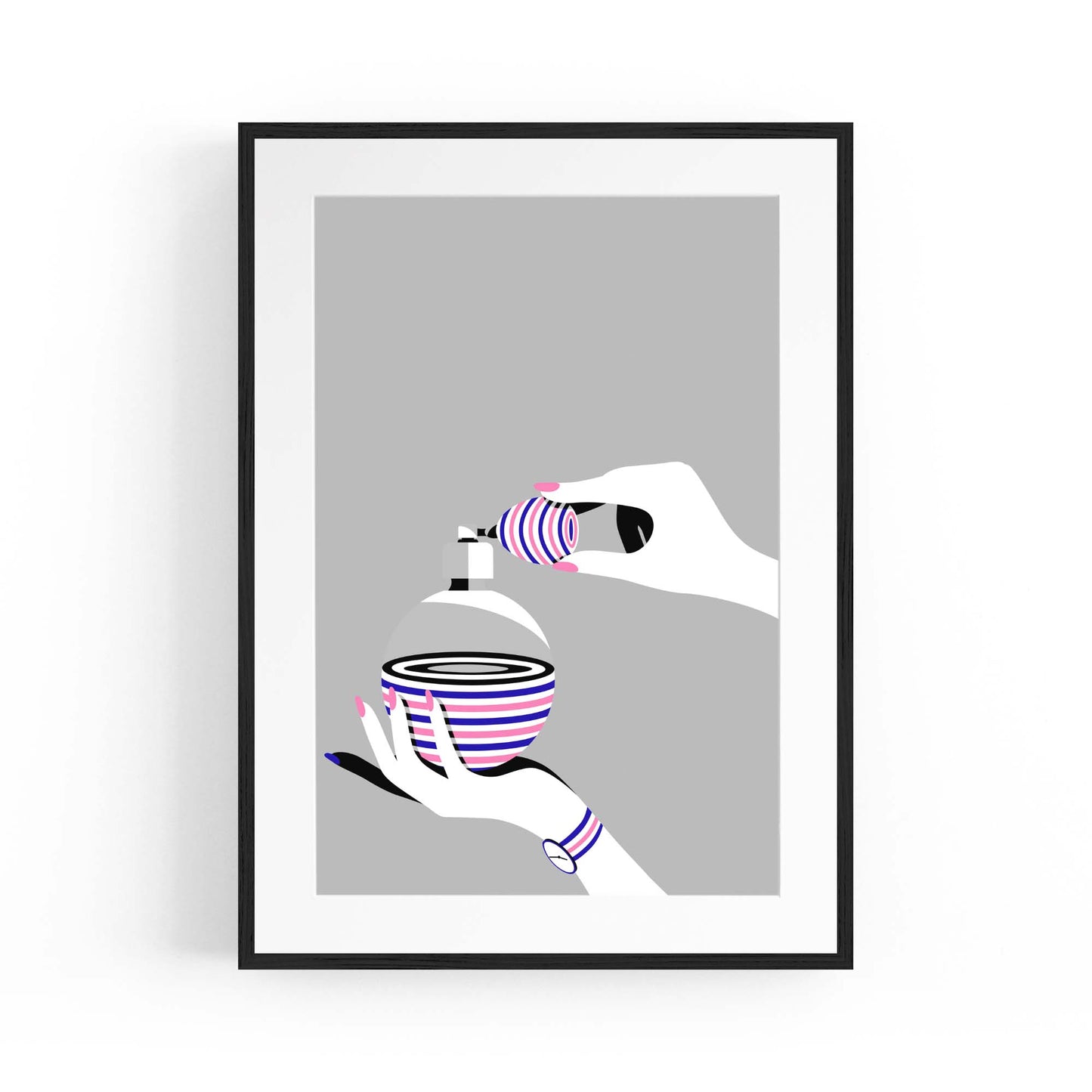 Retro Perfume Bottle Fashion Bedroom Wall Art #1 - The Affordable Art Company