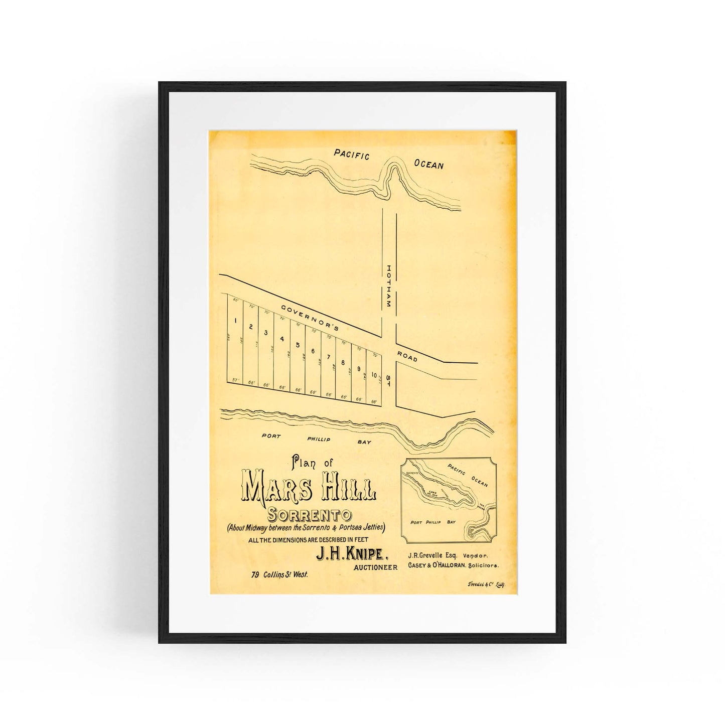 Sorrento Victoria Vintage Real Estate Advert Art #2 - The Affordable Art Company