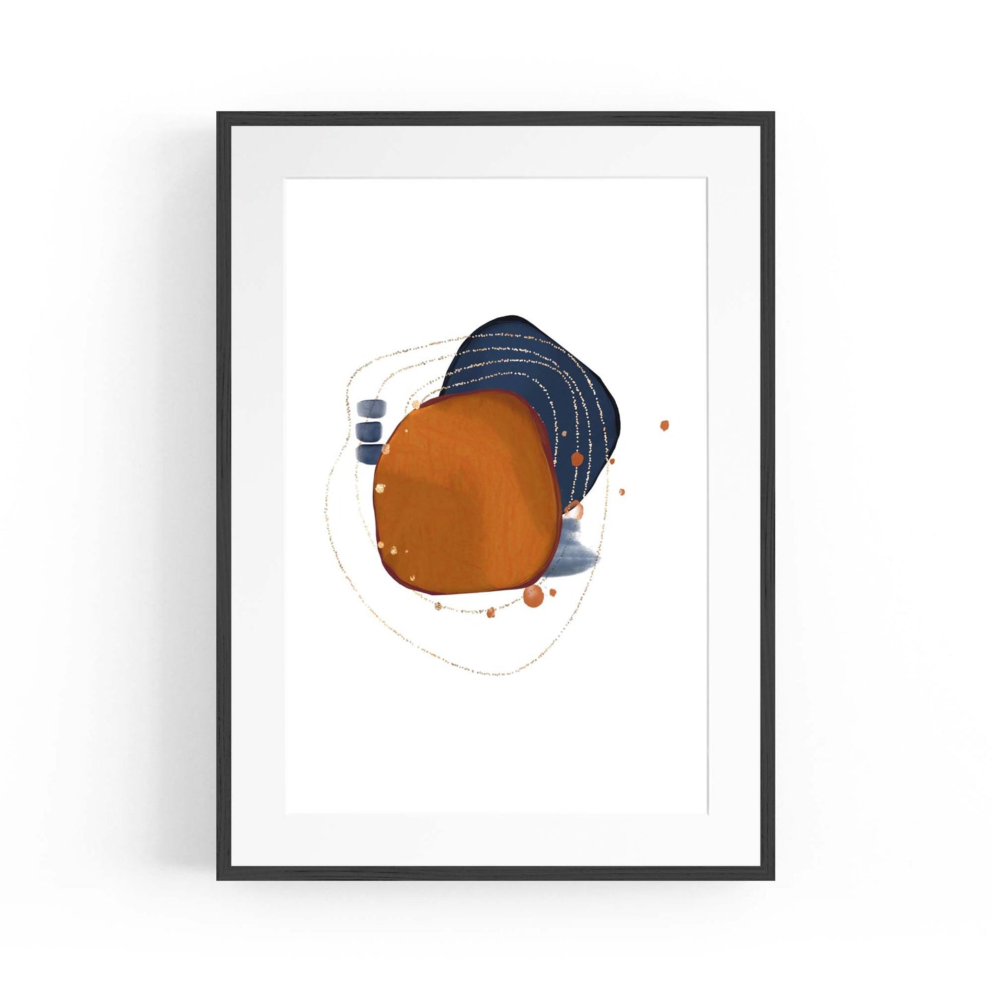 Blue Abstract Painting Minimal Modern Wall Art #7 - The Affordable Art Company