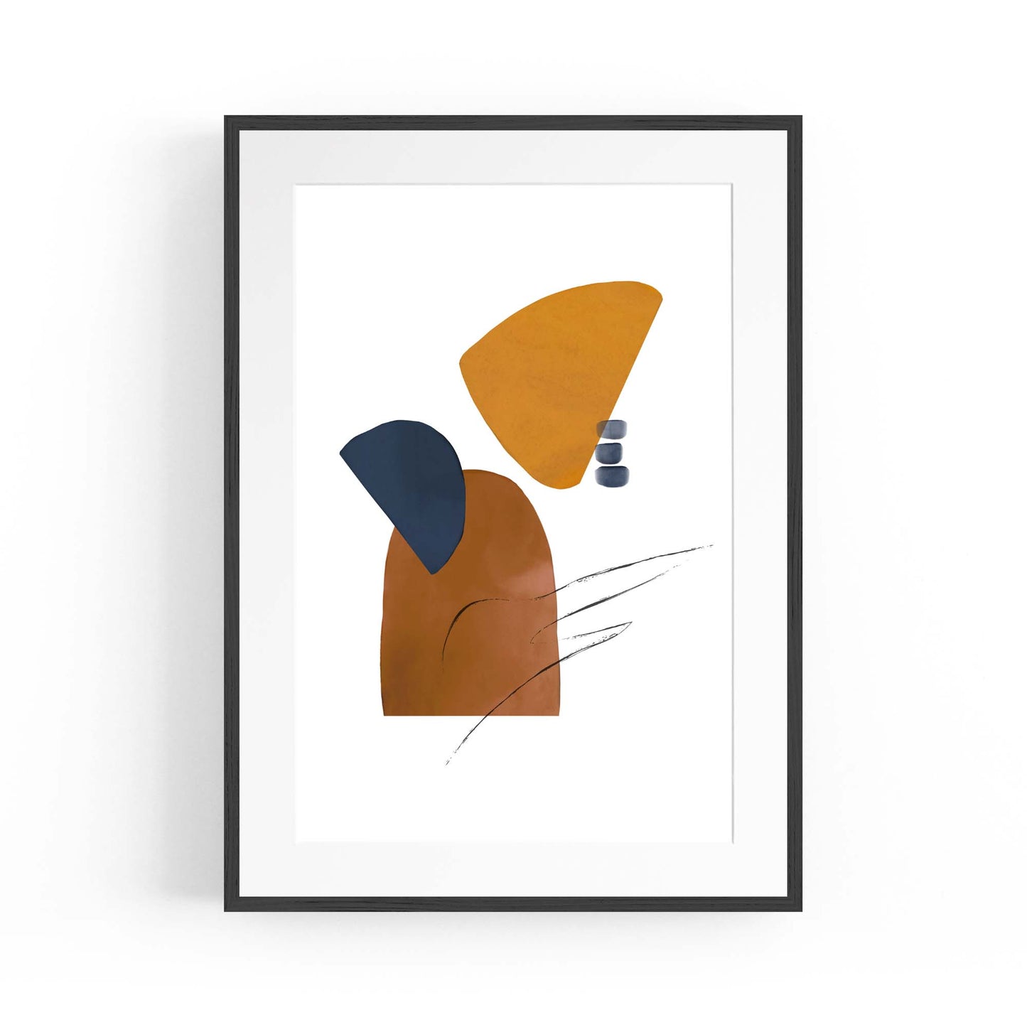 Blue Abstract Painting Minimal Modern Wall Art #13 - The Affordable Art Company