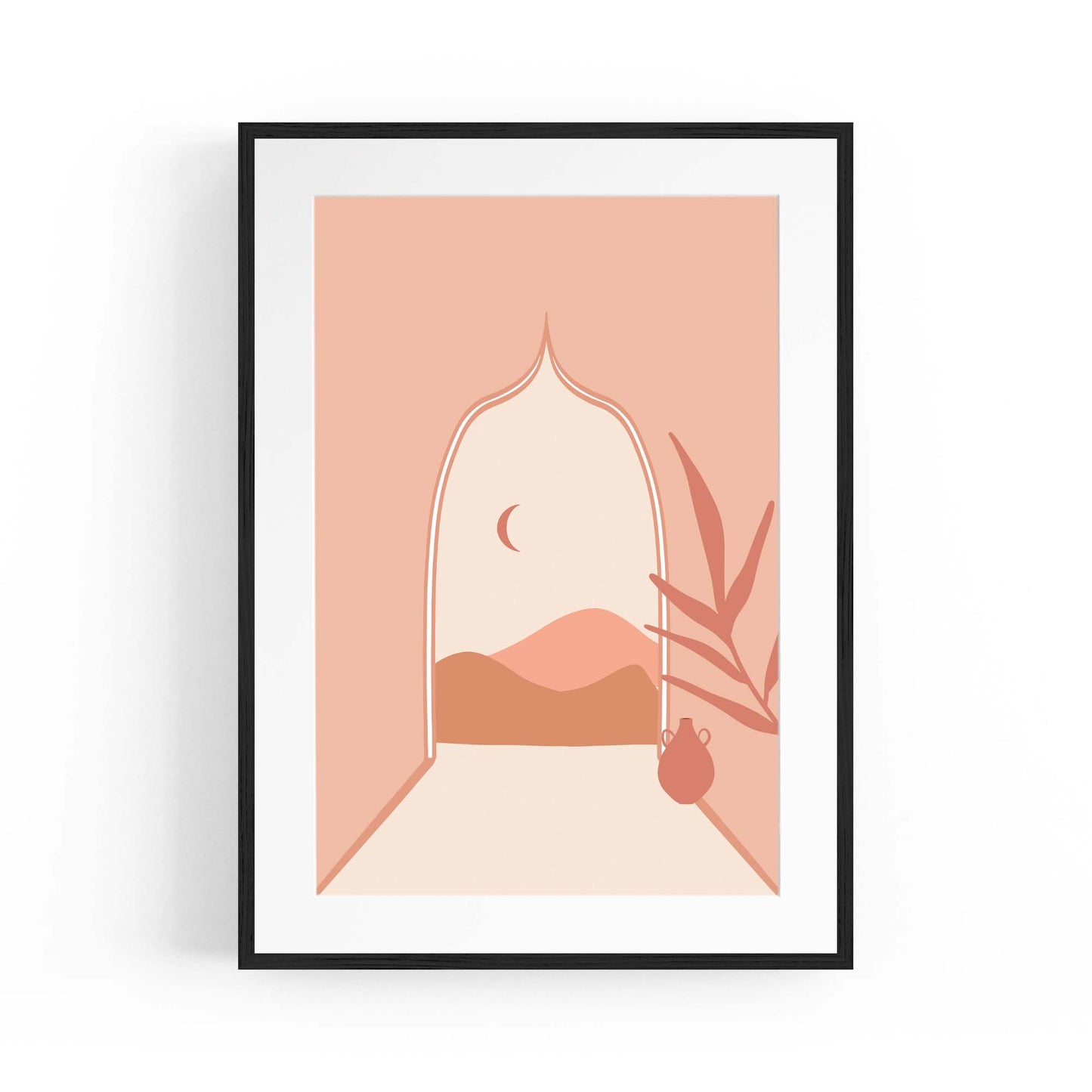 Minimal Egypt Retro Pink & Pastel Wall Art - The Affordable Art Company