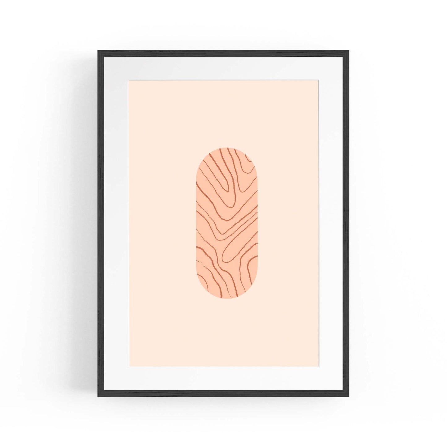 Minimal Pastel Abstract Retro Shapes Wall Art #8 - The Affordable Art Company