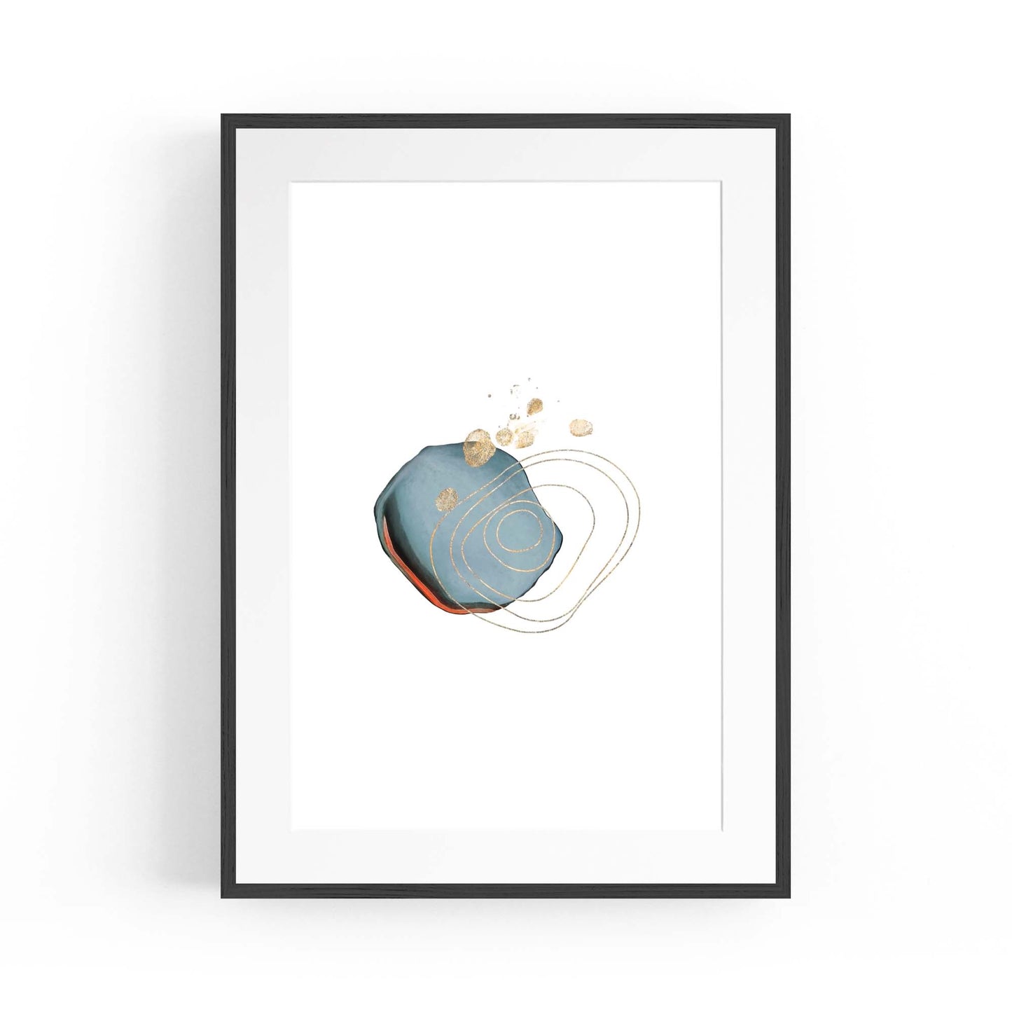 Blue Abstract Painting Minimal Modern Wall Art #6 - The Affordable Art Company