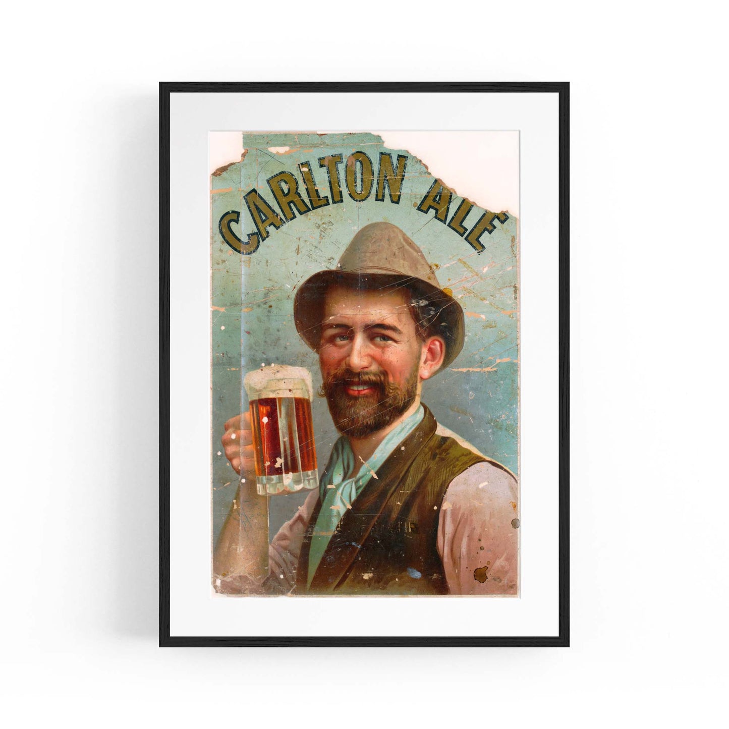 Vintage Carlton Draught Advert Wall Art - The Affordable Art Company