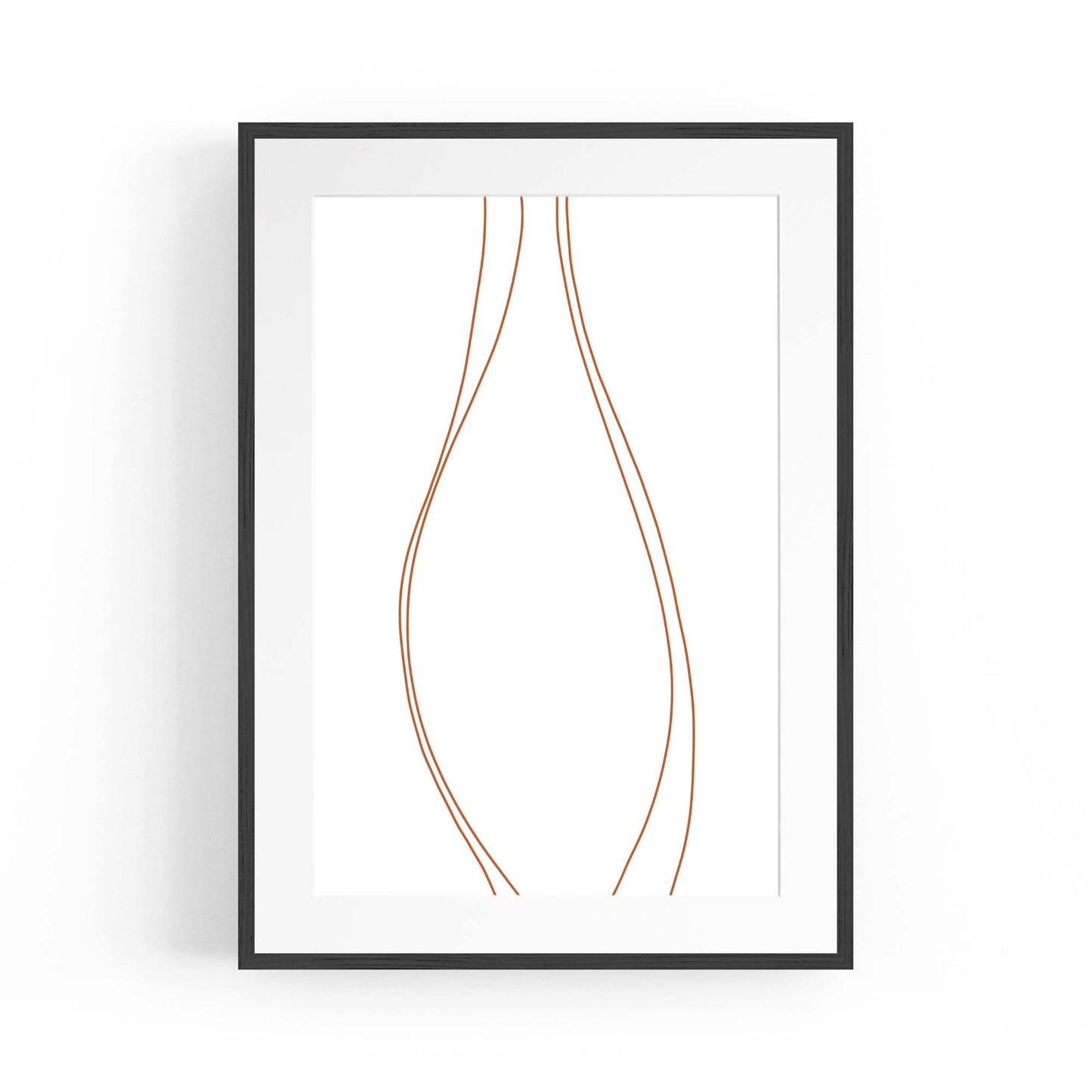 Minimal Waves Line Abstract Wall Art #2 - The Affordable Art Company