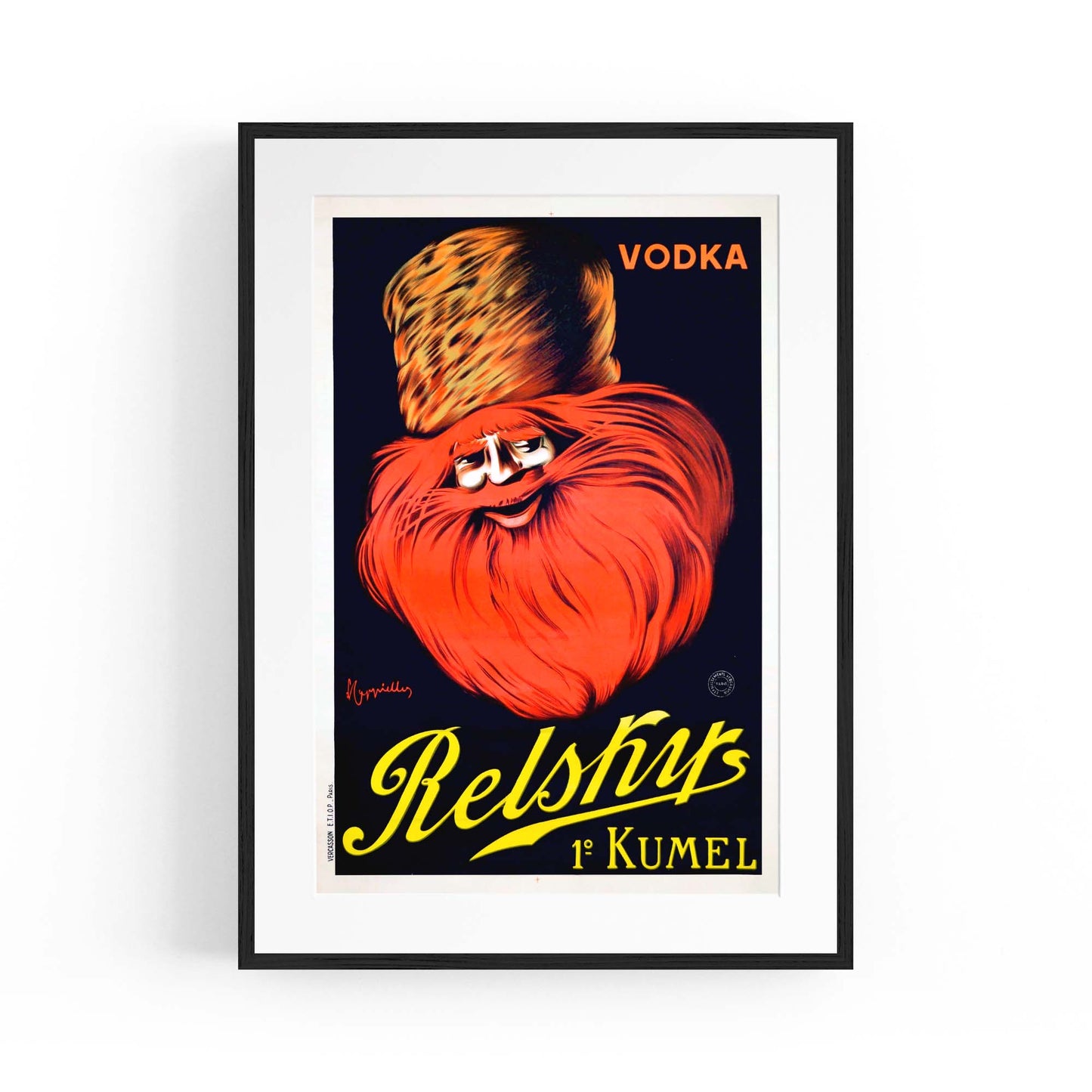 Russian Relsky Vodka Vintage Advert Bar Wall Art - The Affordable Art Company