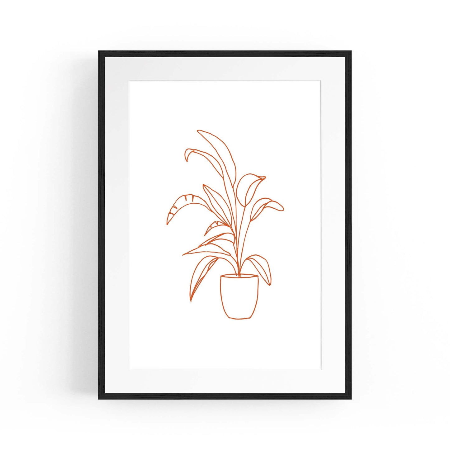 Abstract House Plant Minimal Living Room Wall Art #24 - The Affordable Art Company