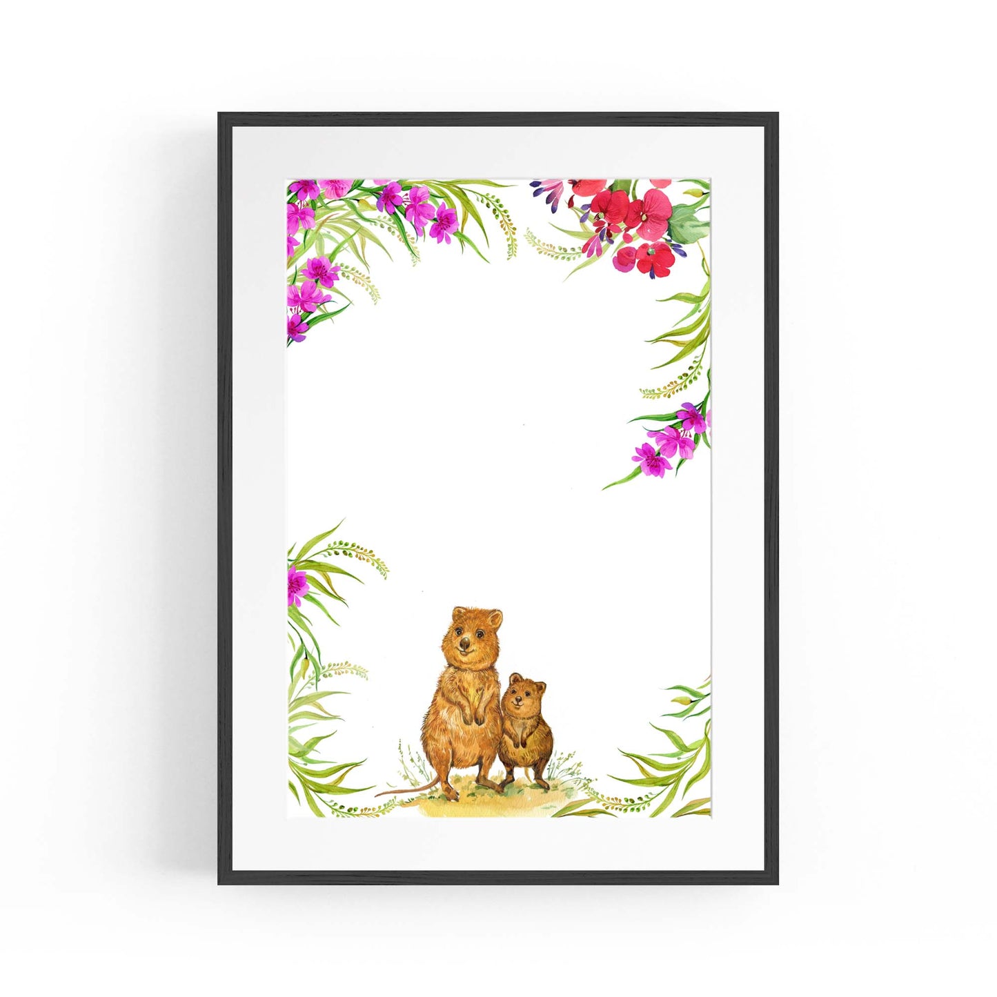 Australian Quokka Painting Animal Nursery Wall Art #1 - The Affordable Art Company