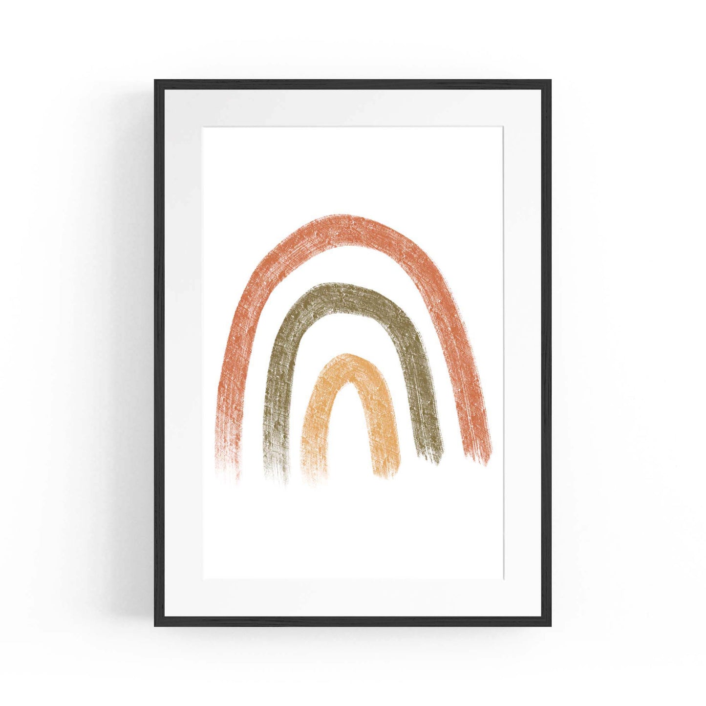 Minimal Abstract Rainbow Nursery Decor Wall Art - The Affordable Art Company