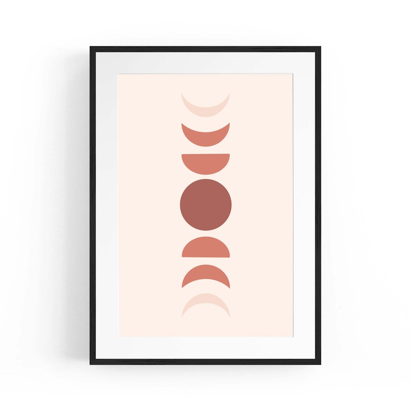 Minimal Moon Phase Retro Pink & Pastel Wall Art #2 - The Affordable Art Company