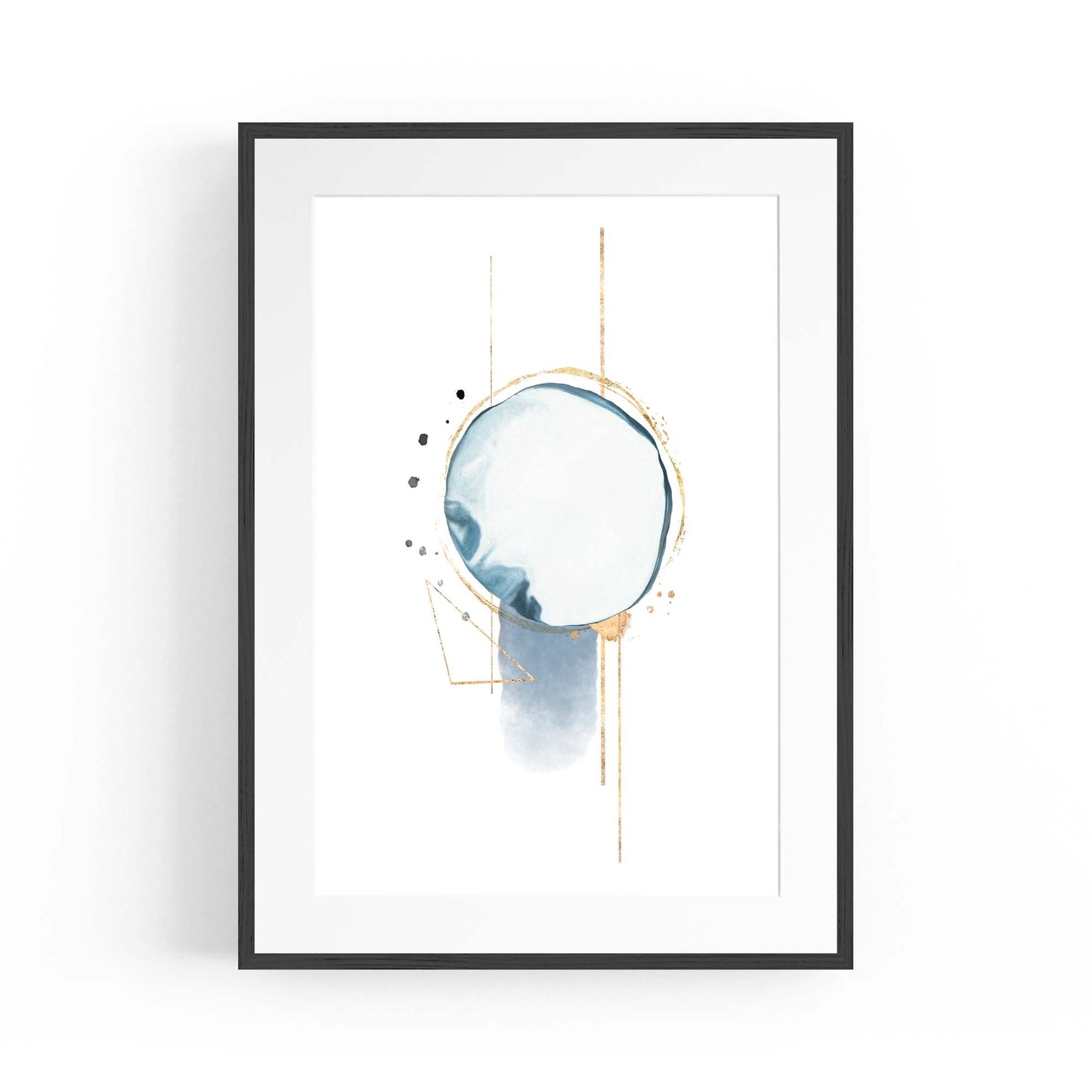 Blue Abstract Painting Minimal Modern Wall Art #2 - The Affordable Art Company