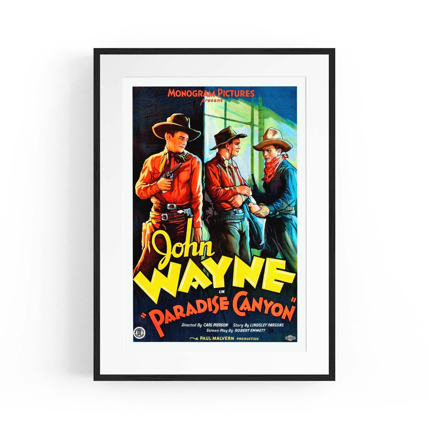 John Wayne Vintage Movie Advert Wall Art - The Affordable Art Company