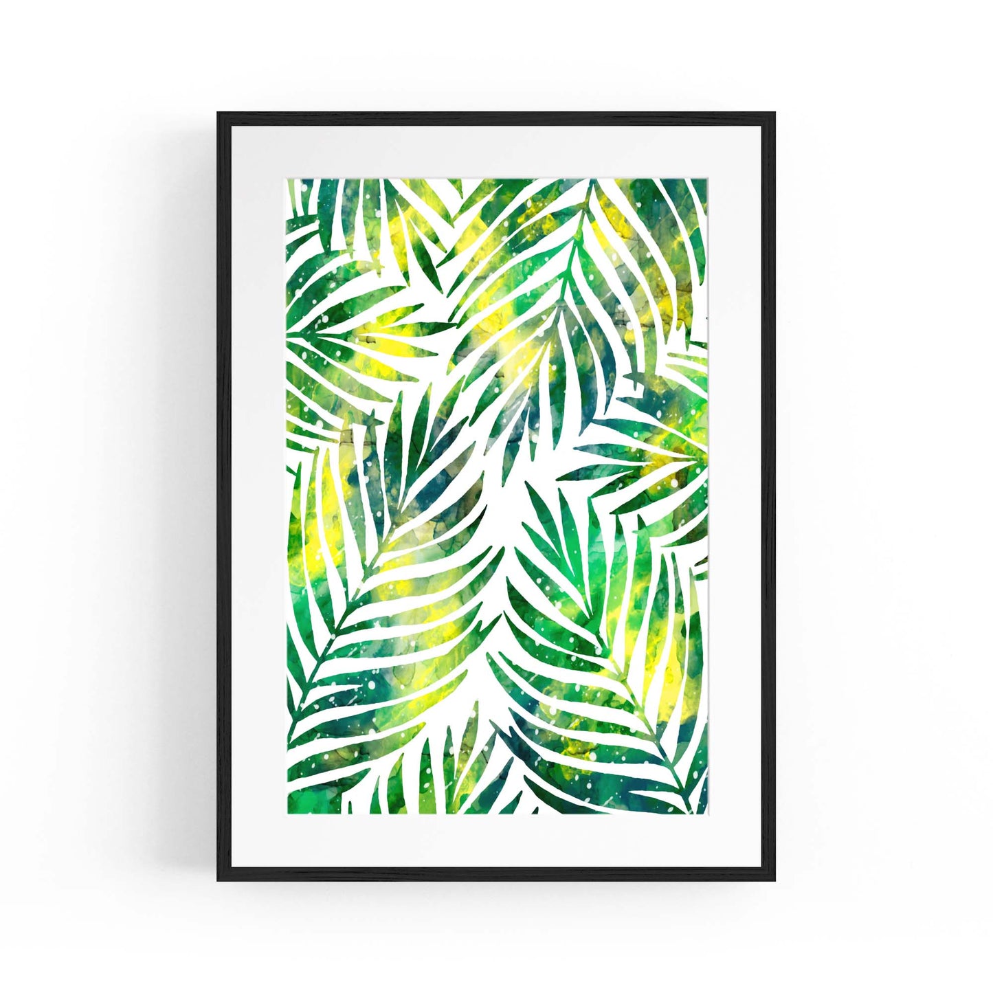 Palm Leaf Tropical Green Minimal Wall Art #7 - The Affordable Art Company