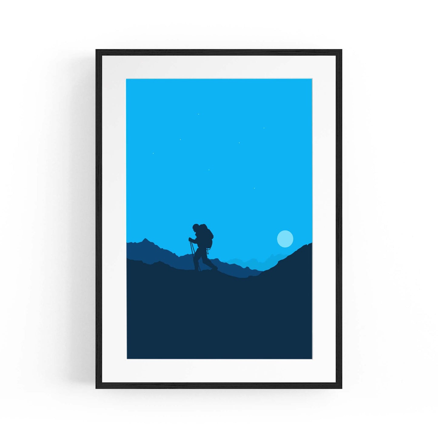 Retro Mountain Climbing Winter Sports Wall Art #2 - The Affordable Art Company