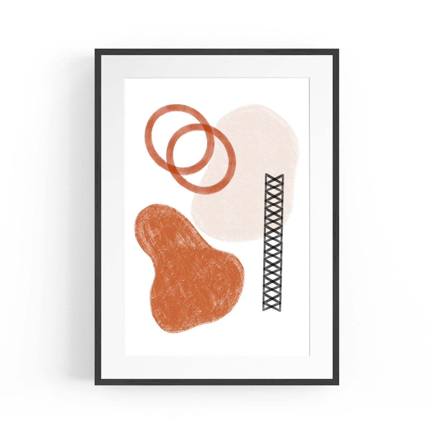 Modern Abstract Shape Minimal Retro Wall Art #15 - The Affordable Art Company