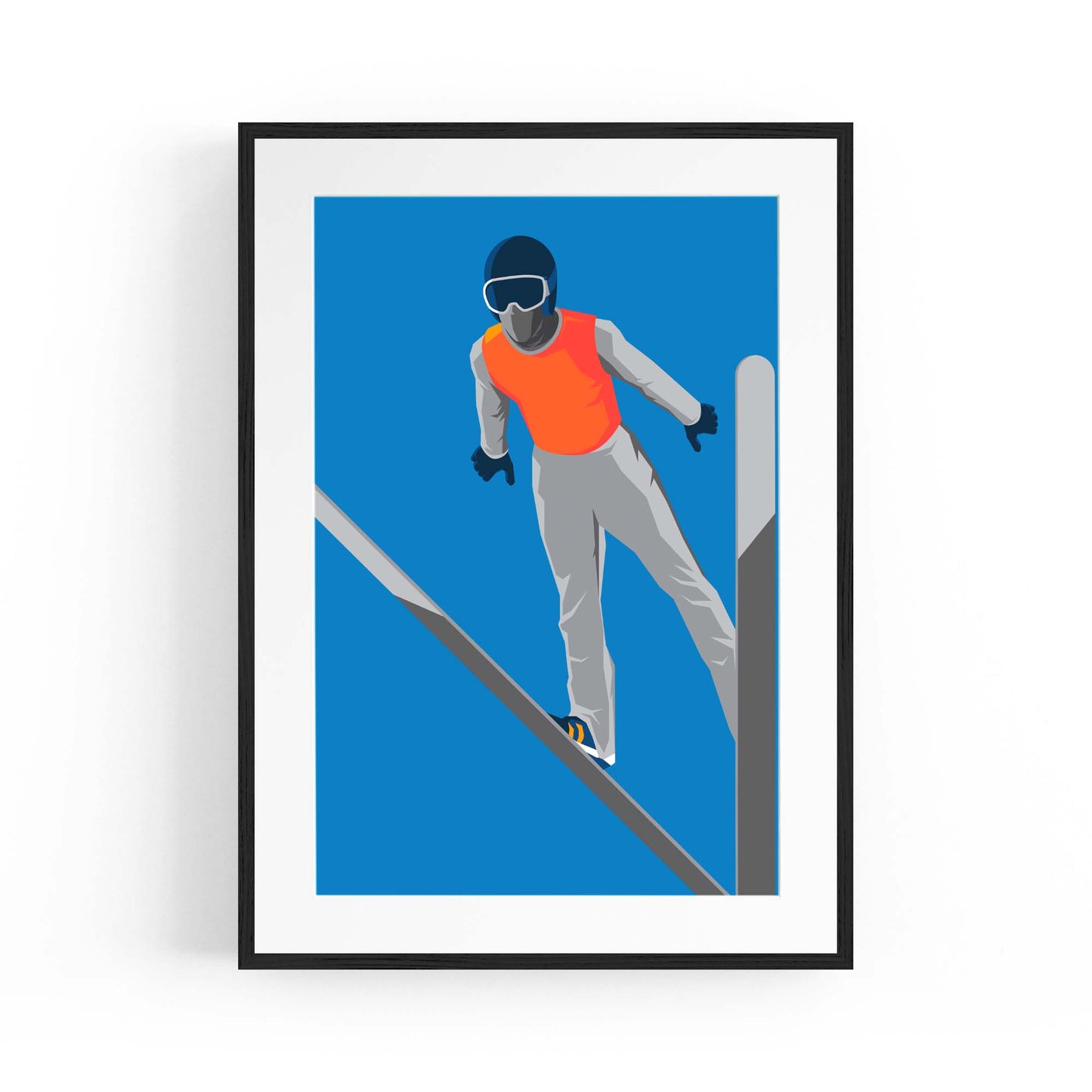 Retro Ski Winter Vintage Snow Cabin Wall Art #2 - The Affordable Art Company