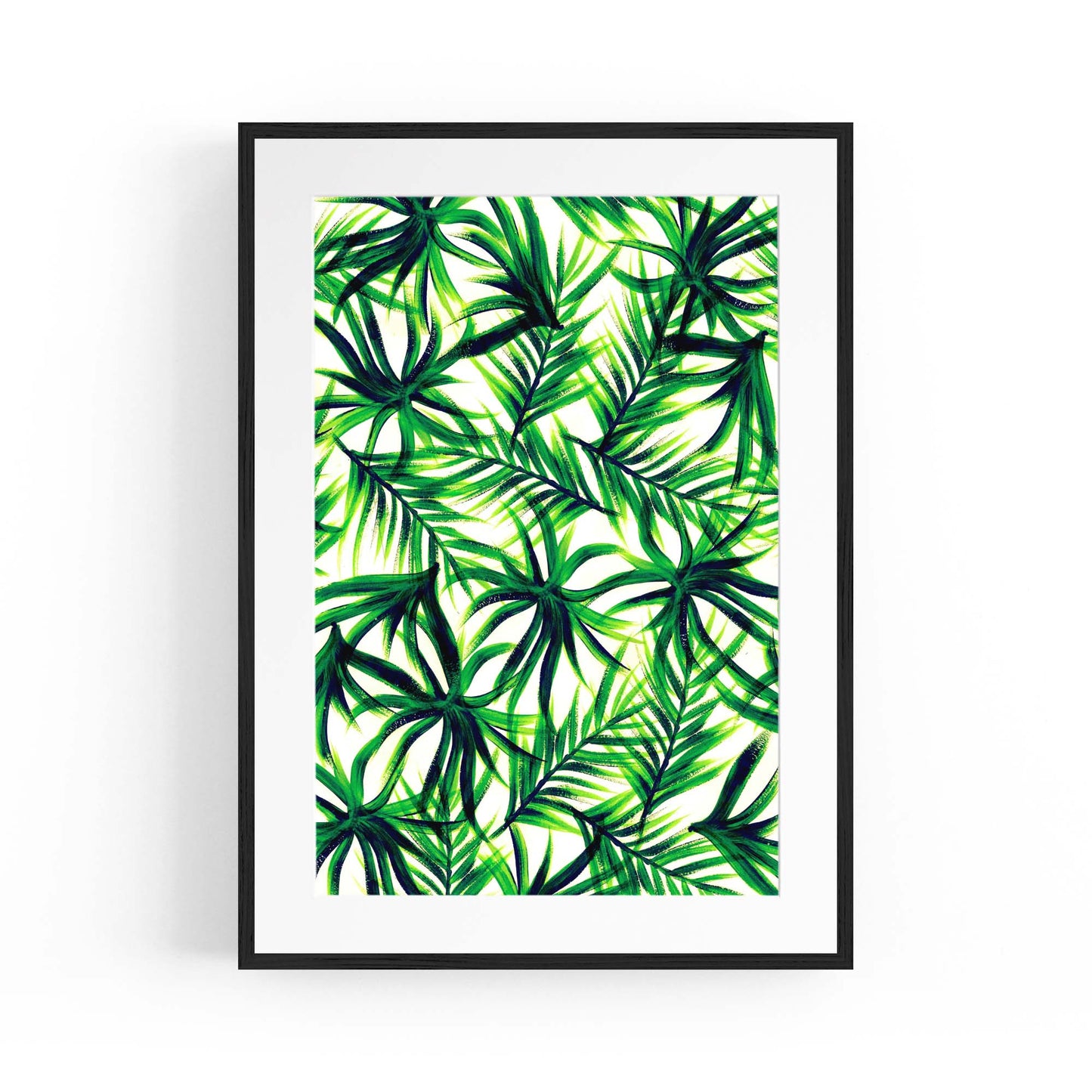 Tropical Leaf Pattern Green Plant Leaves Wall Art #5 - The Affordable Art Company