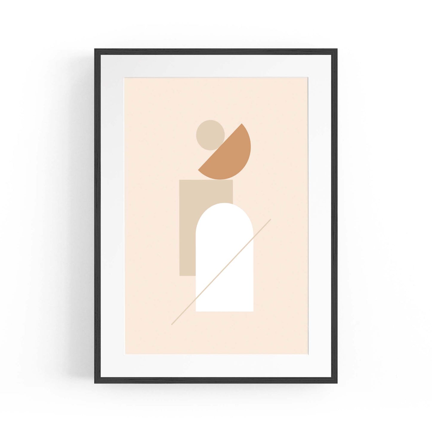 Minimal Pastel Abstract Retro Shapes Wall Art #5 - The Affordable Art Company