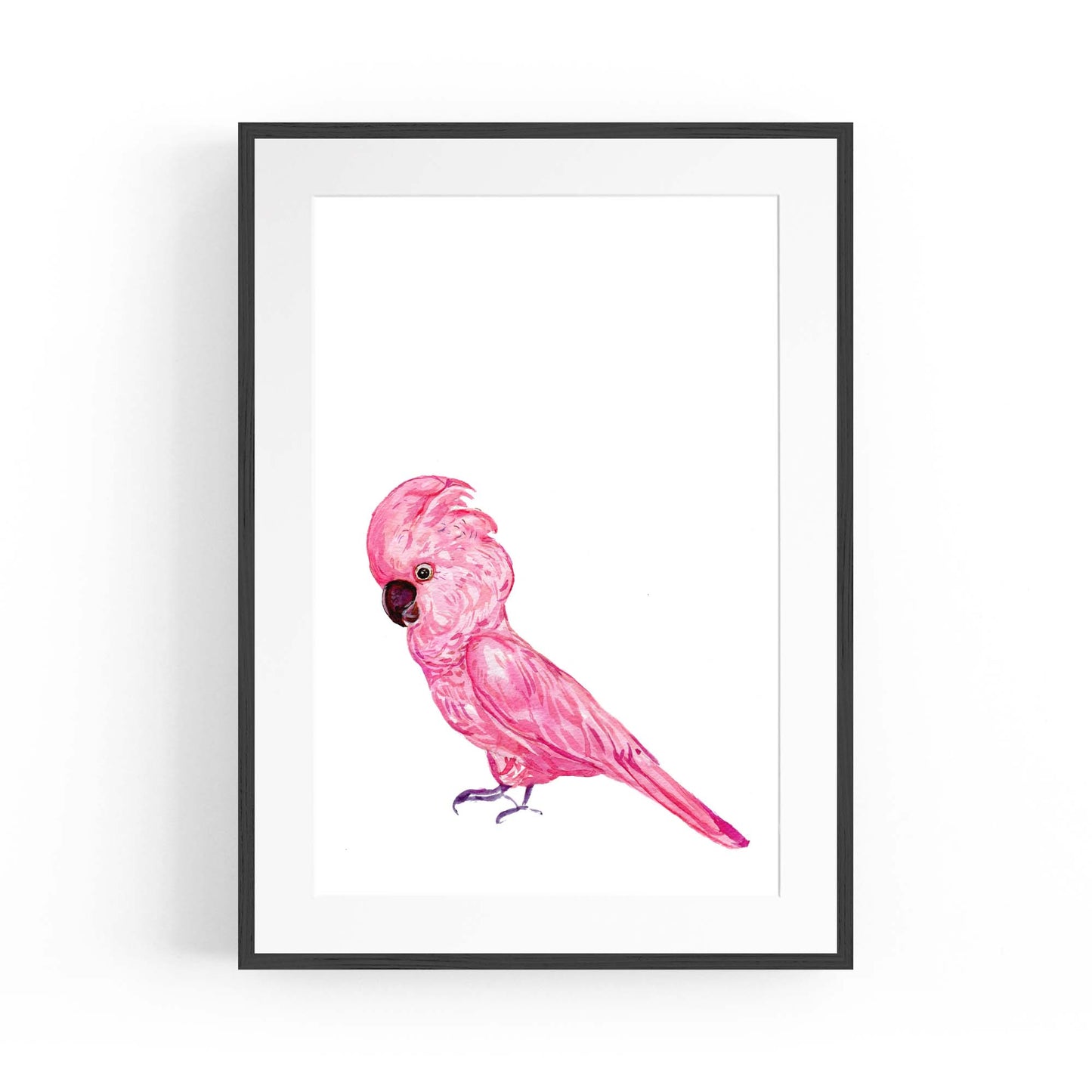 Pink Galah Bird Painting Nursery Australian Wall Art - The Affordable Art Company