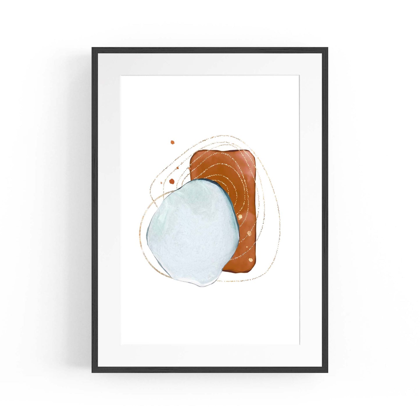 Blue Abstract Painting Minimal Modern Wall Art #4 - The Affordable Art Company