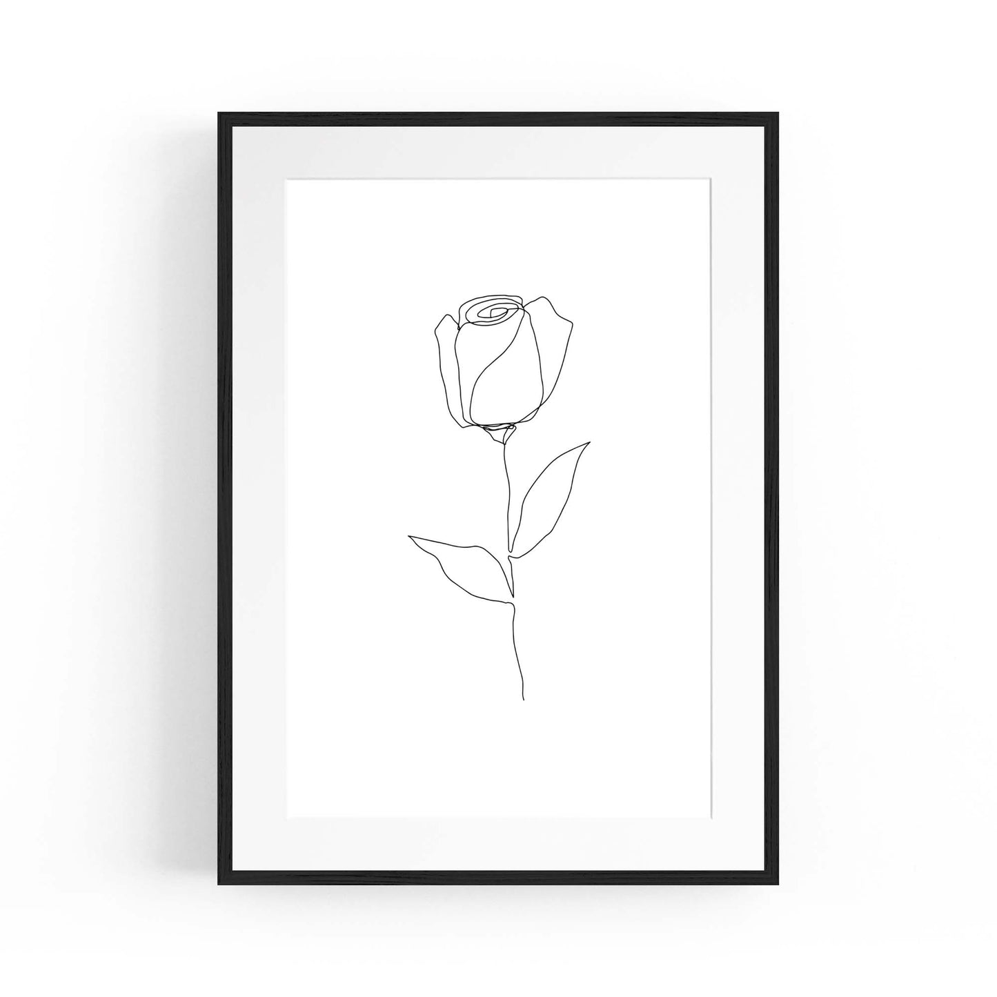 Minimal Floral Drawing Flower Abstract Wall Art #4 - The Affordable Art Company