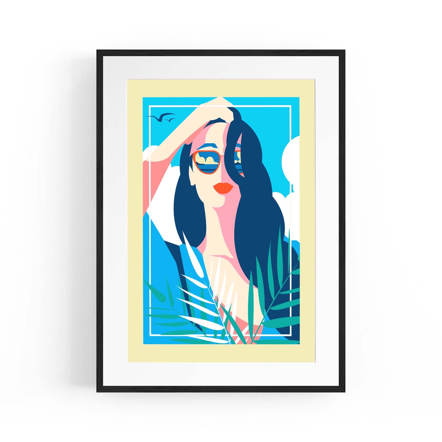 Retro Summer Girl Fashion Wall Art #2 - The Affordable Art Company