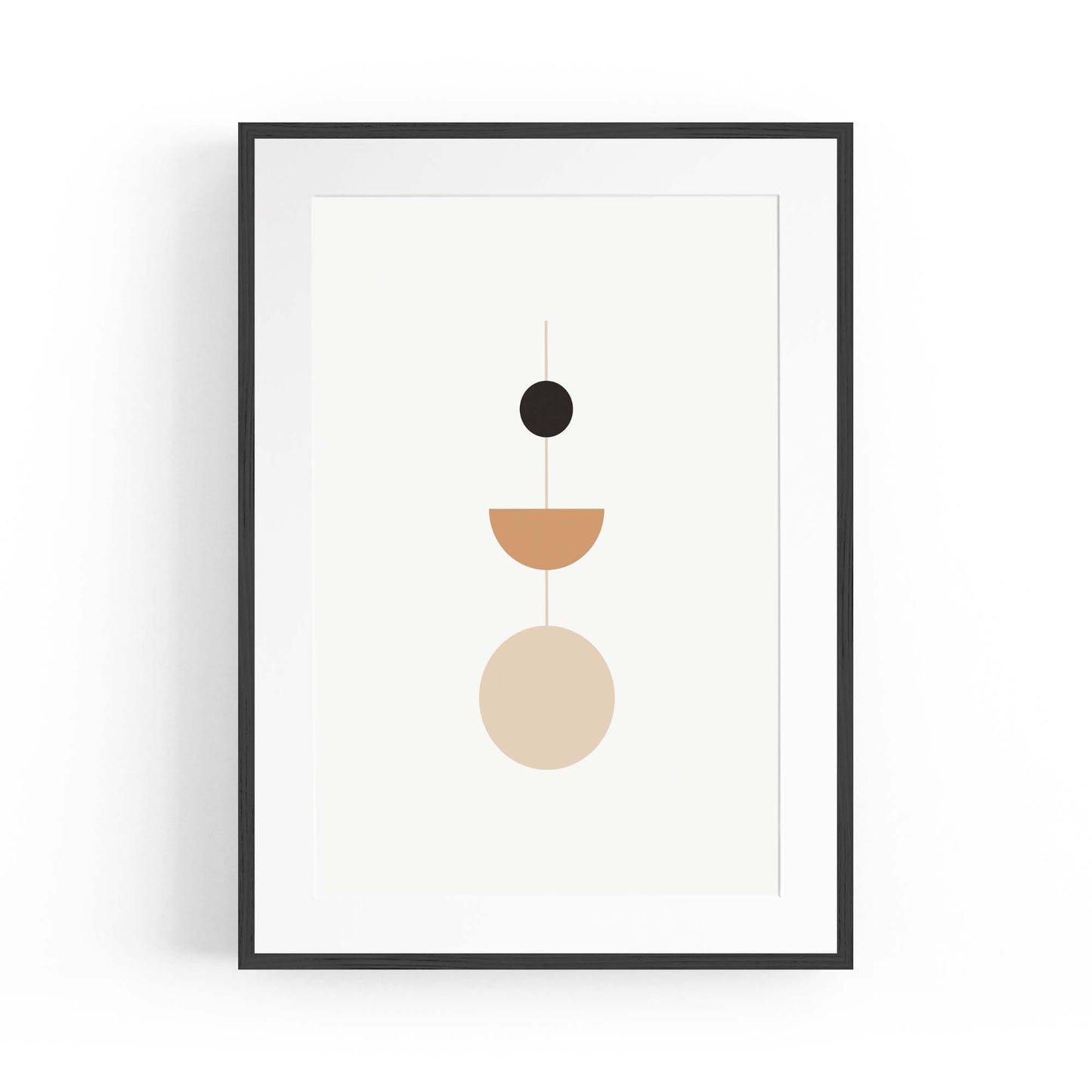 Minimal Pastel Abstract Retro Shapes Wall Art #3 - The Affordable Art Company