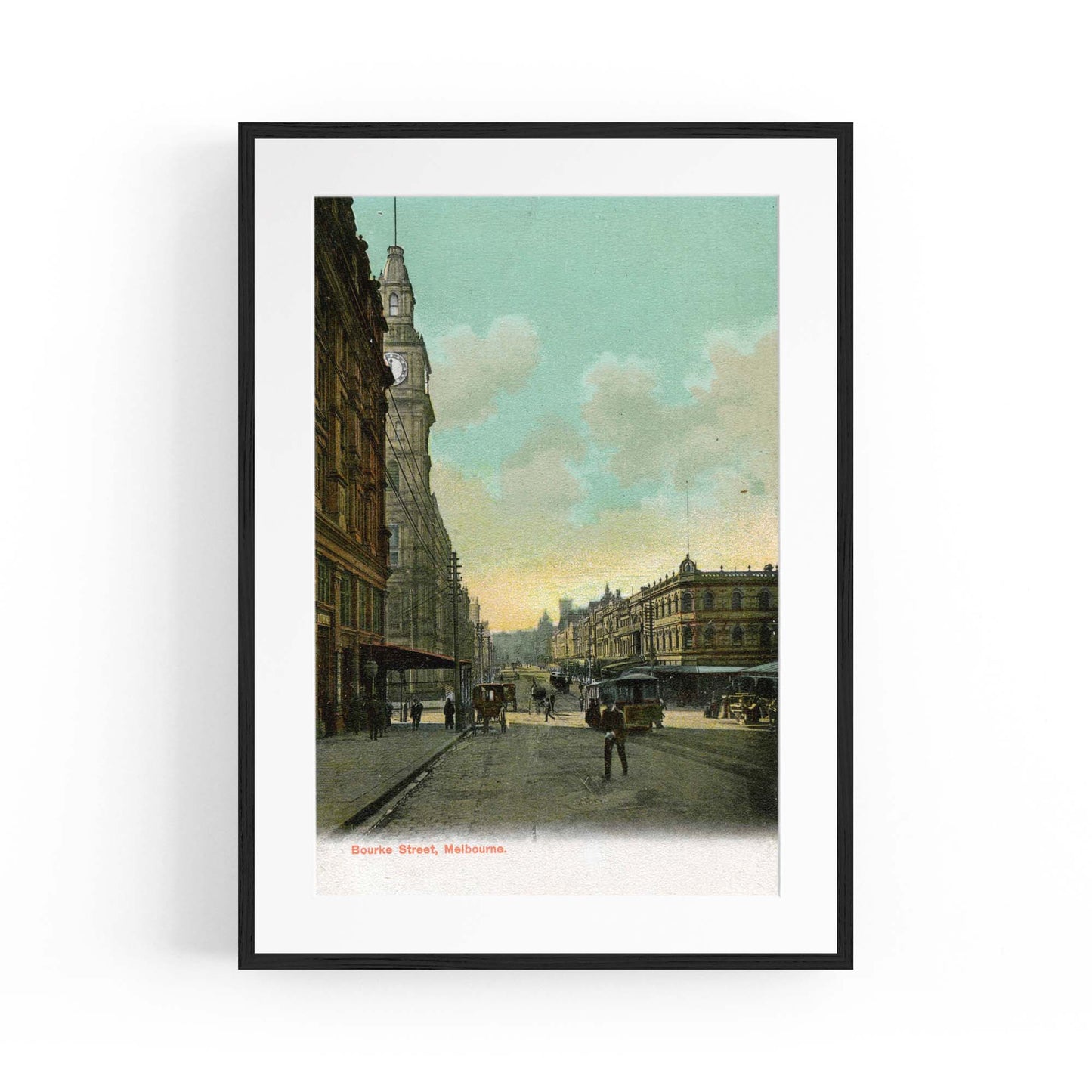 Bourke St, Melbourne Vintage Photograph Wall Art - The Affordable Art Company