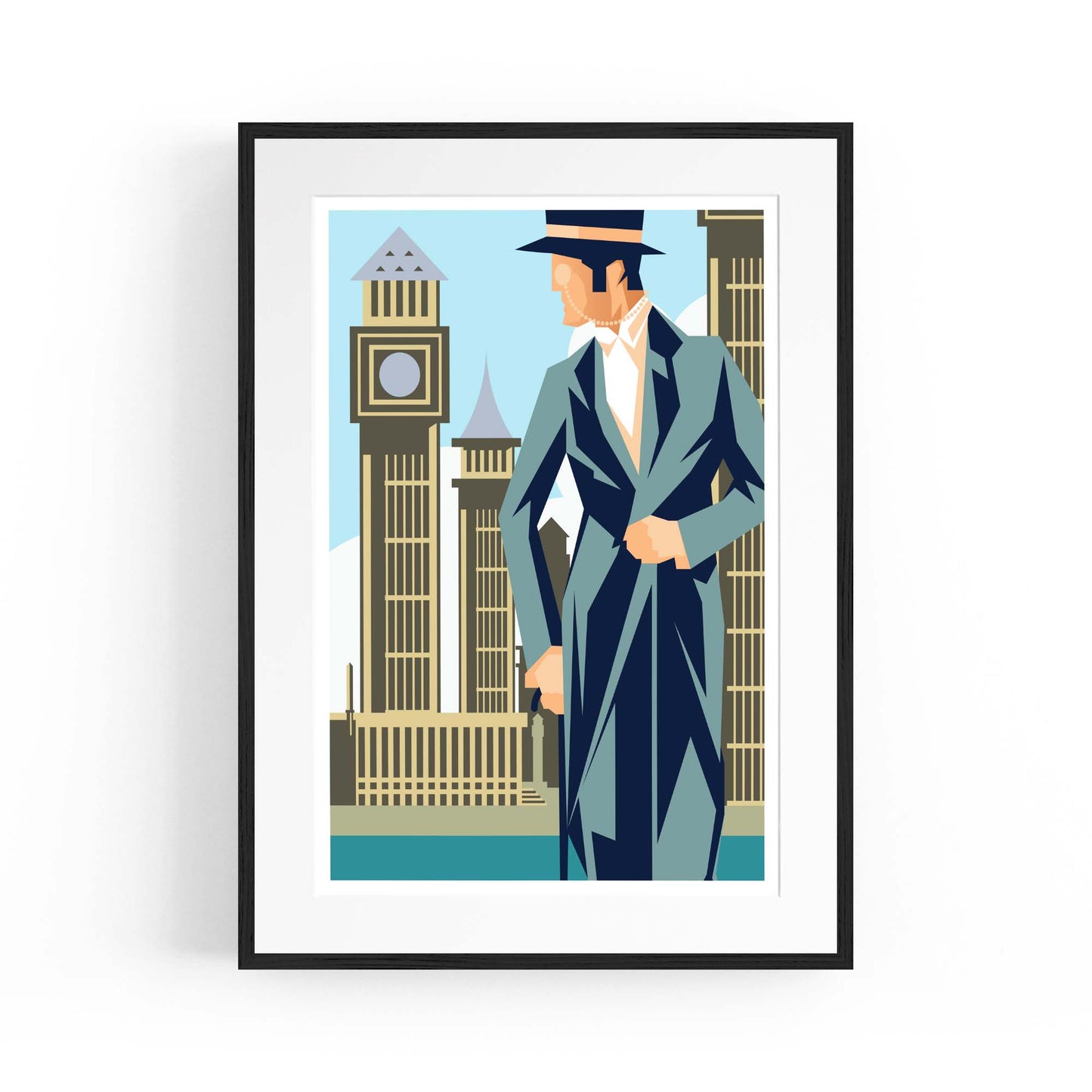 Retro London England Travel Wall Art - The Affordable Art Company