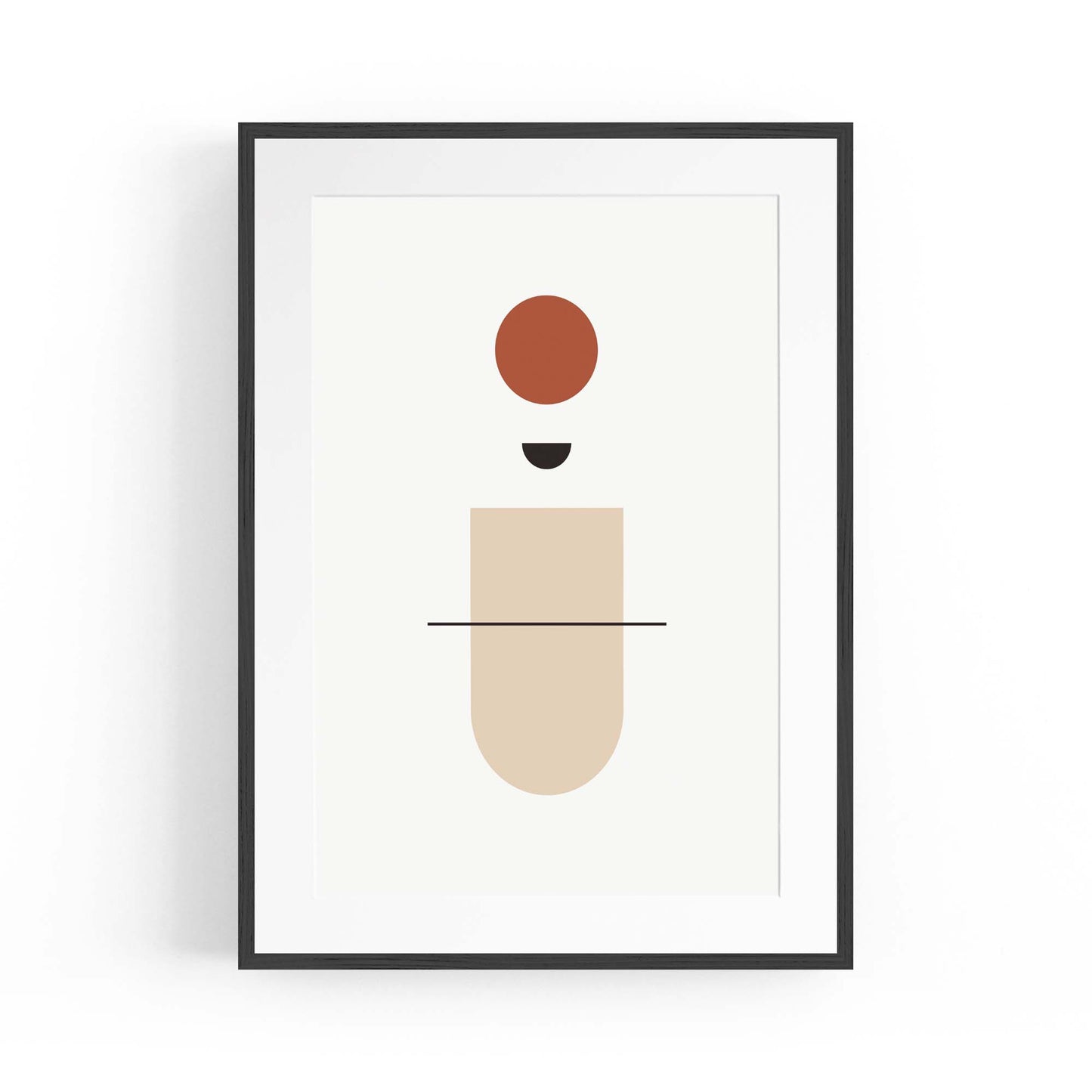 Minimal Pastel Abstract Retro Shapes Wall Art #1 - The Affordable Art Company
