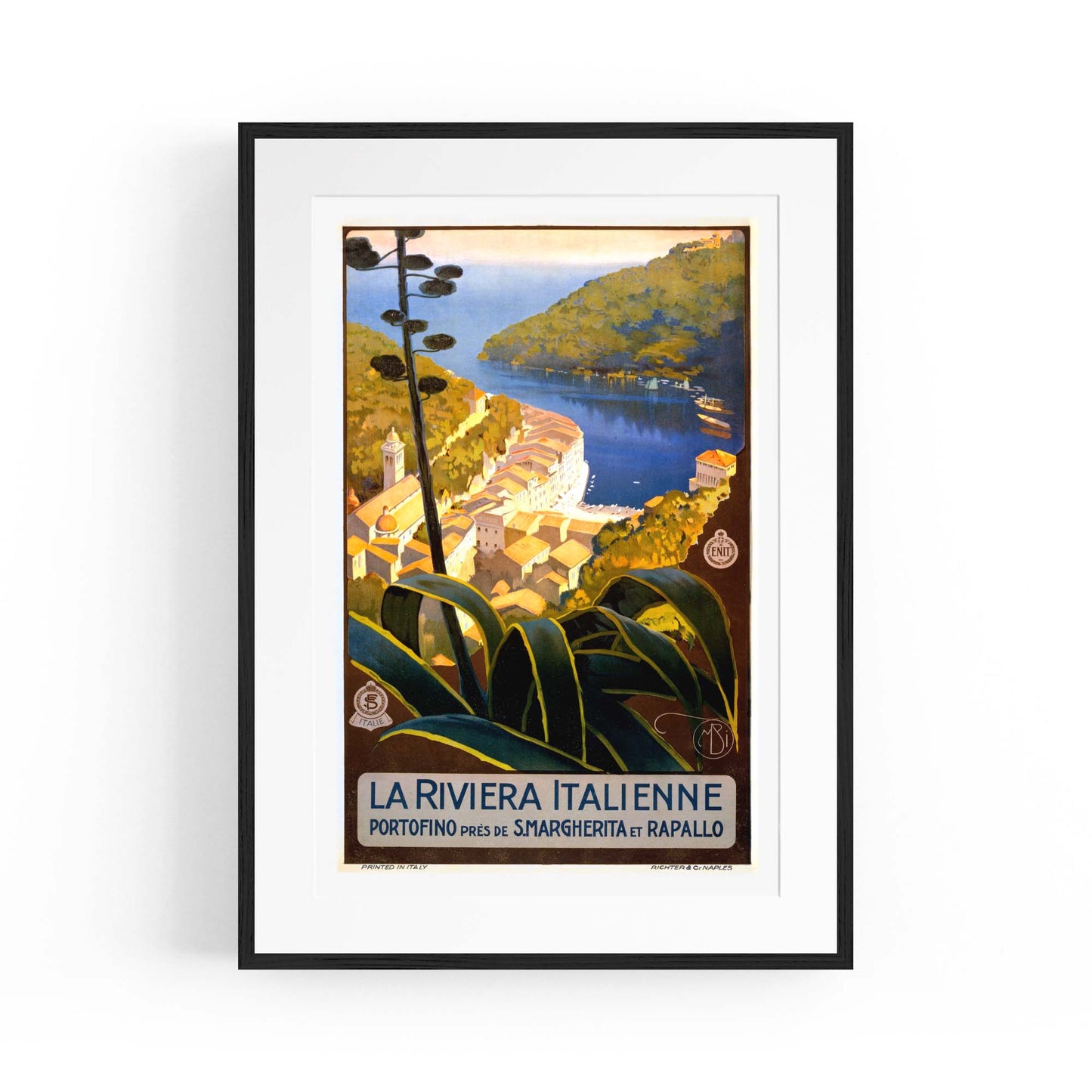 Italian Riviera Vintage Travel Advert Wall Art - The Affordable Art Company